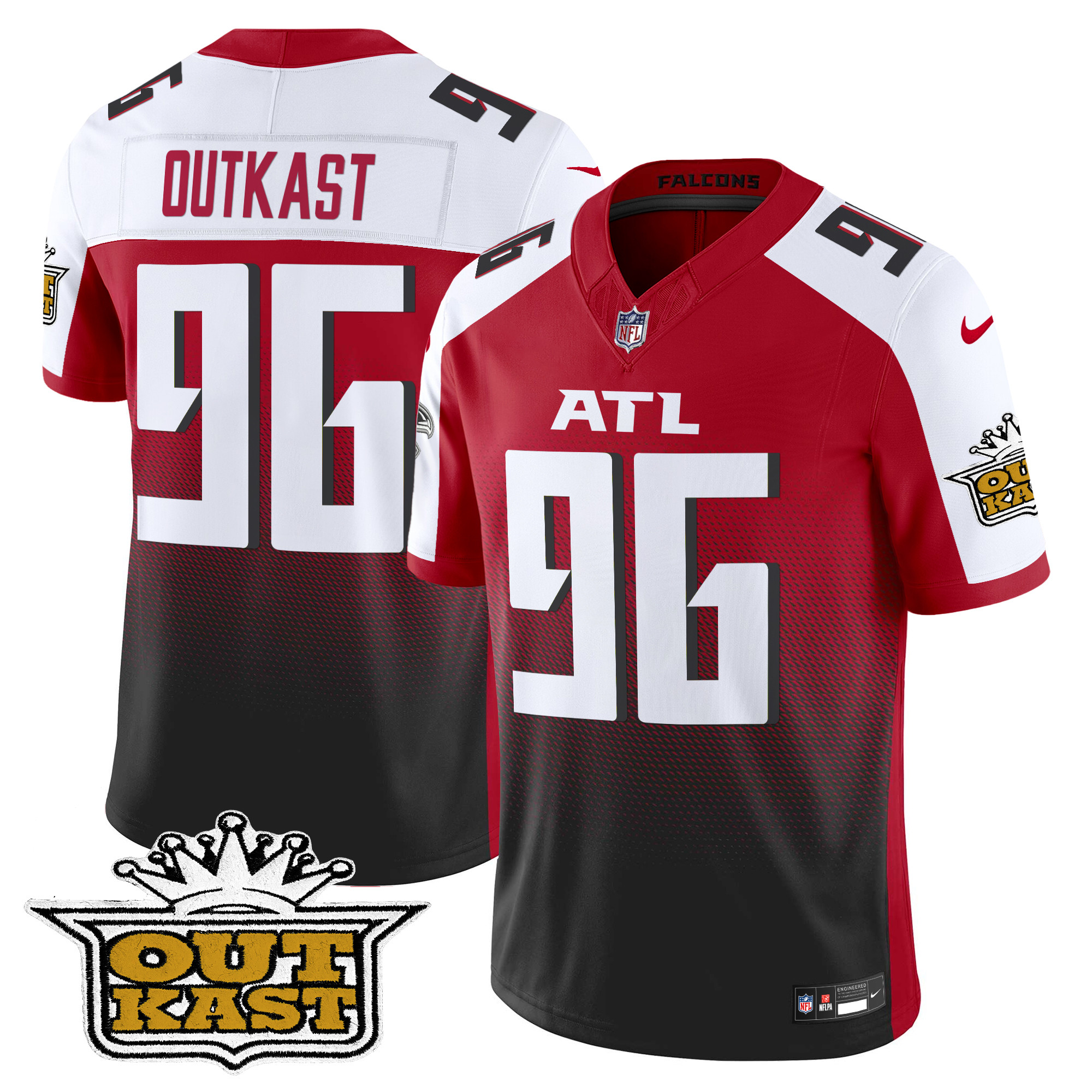 OutKast Men's Outkast x Atlanta Falcons 2024 Vapor Limited Red Alternate Jersey - All Stitched