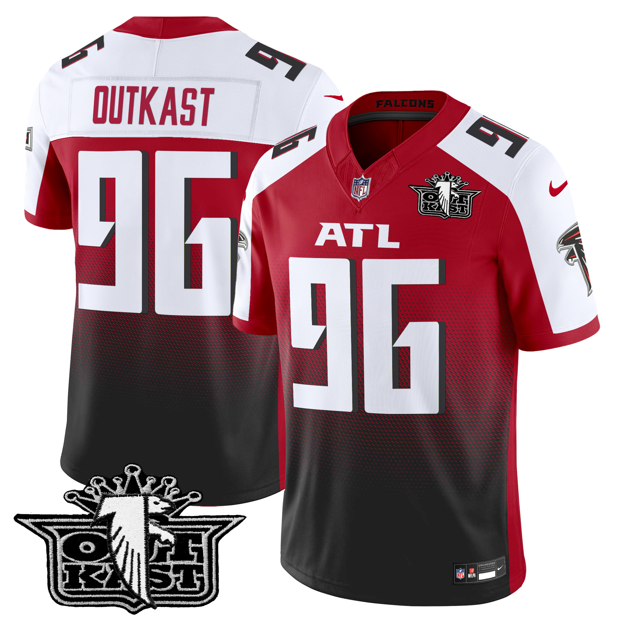 OutKast Men's Outkast x Atlanta Falcons 2024 Vapor Limited Red Alternate Jersey - All Stitched
