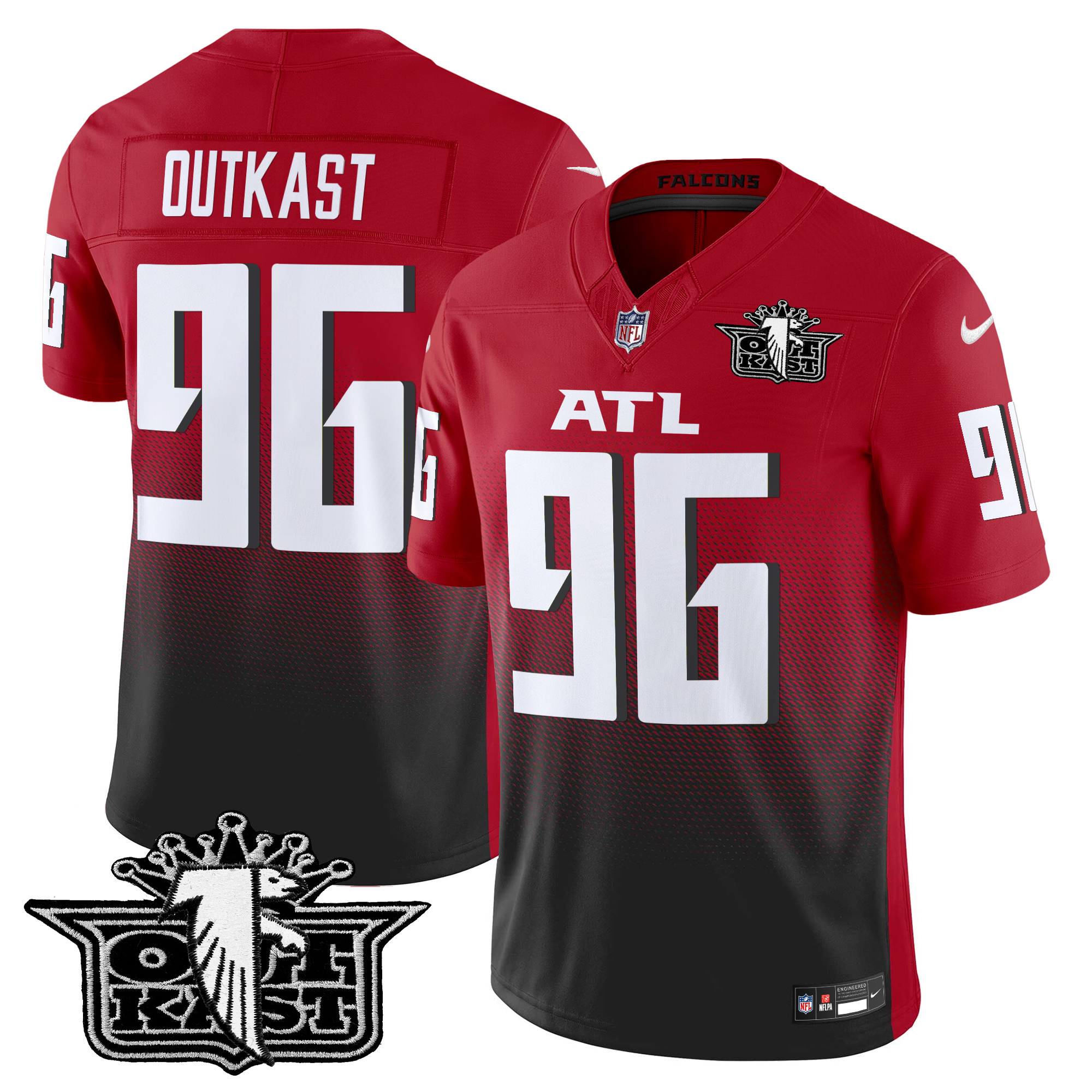 OutKast Men's Outkast x Atlanta Falcons 2024 Vapor Limited Red Jersey - All Stitched
