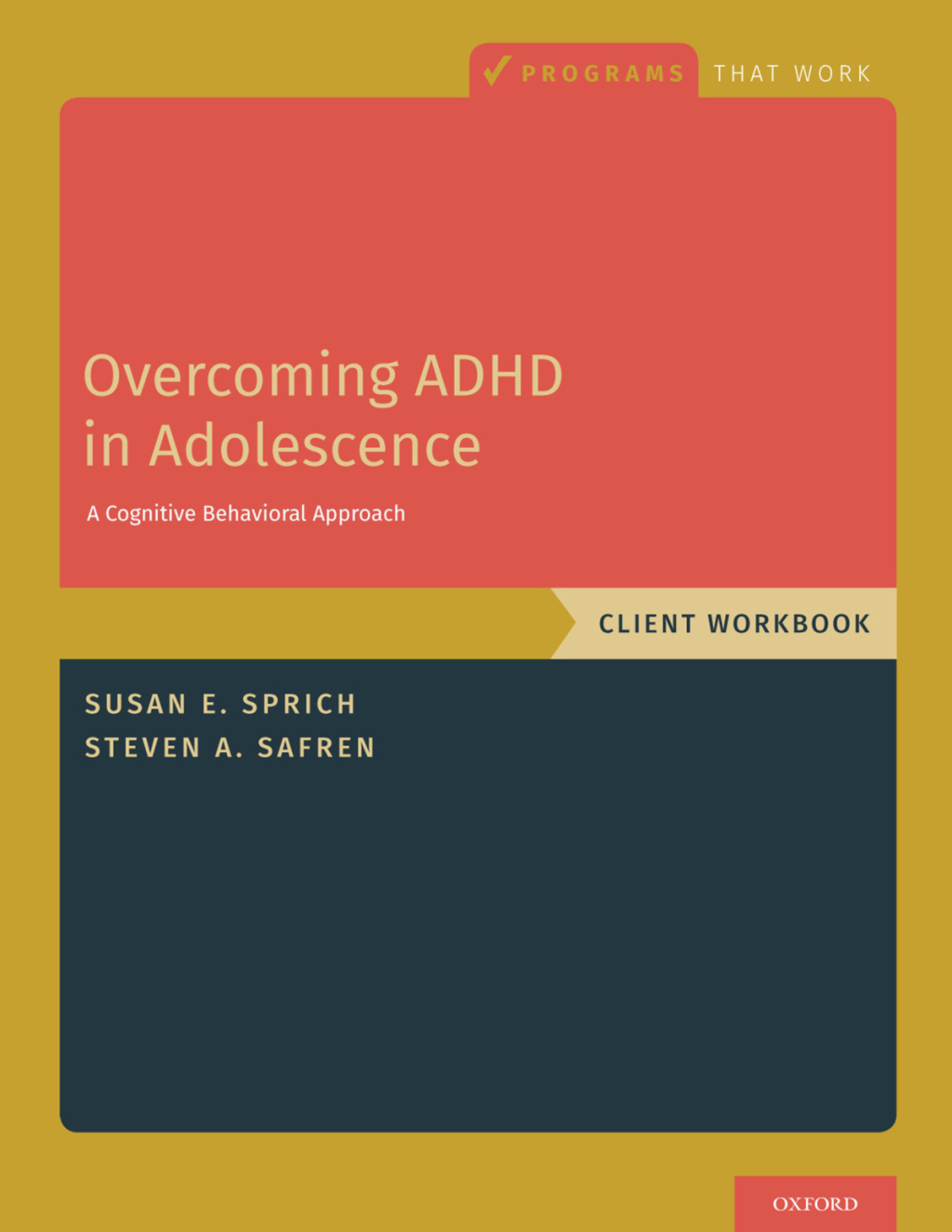 Overcoming ADHD in Adolescence A Cognitive Behavioral Approach, Client Workbook  â€“ PDF/EPUB Version Downloadable