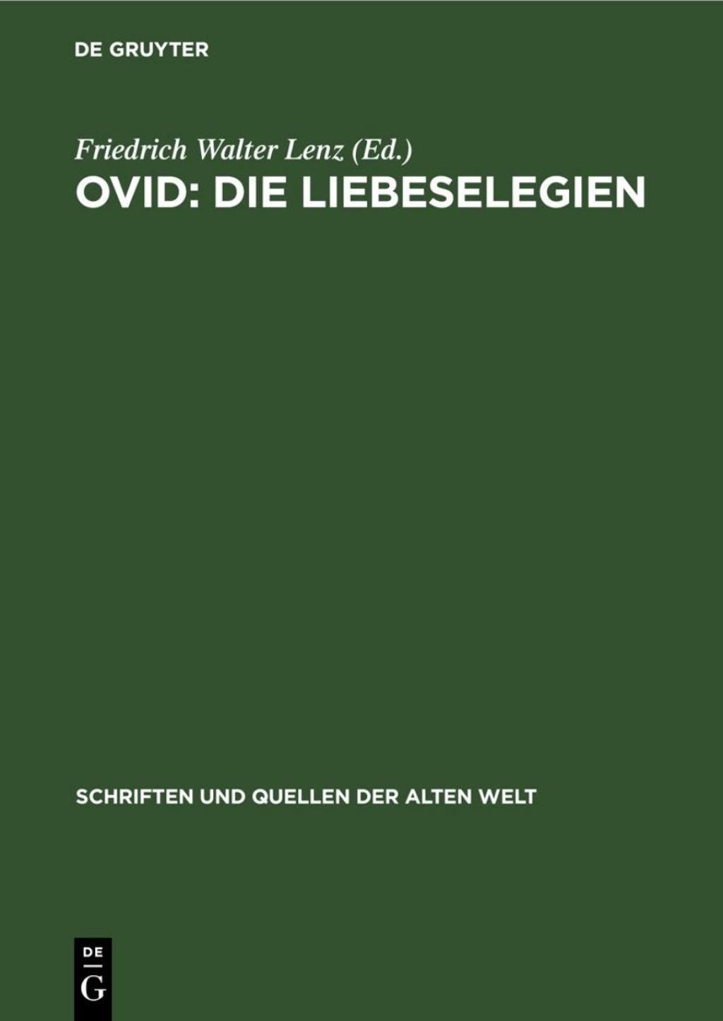Ovid: Die Liebeselegien 1st Edition â€“ PDF/EPUB Version Downloadable