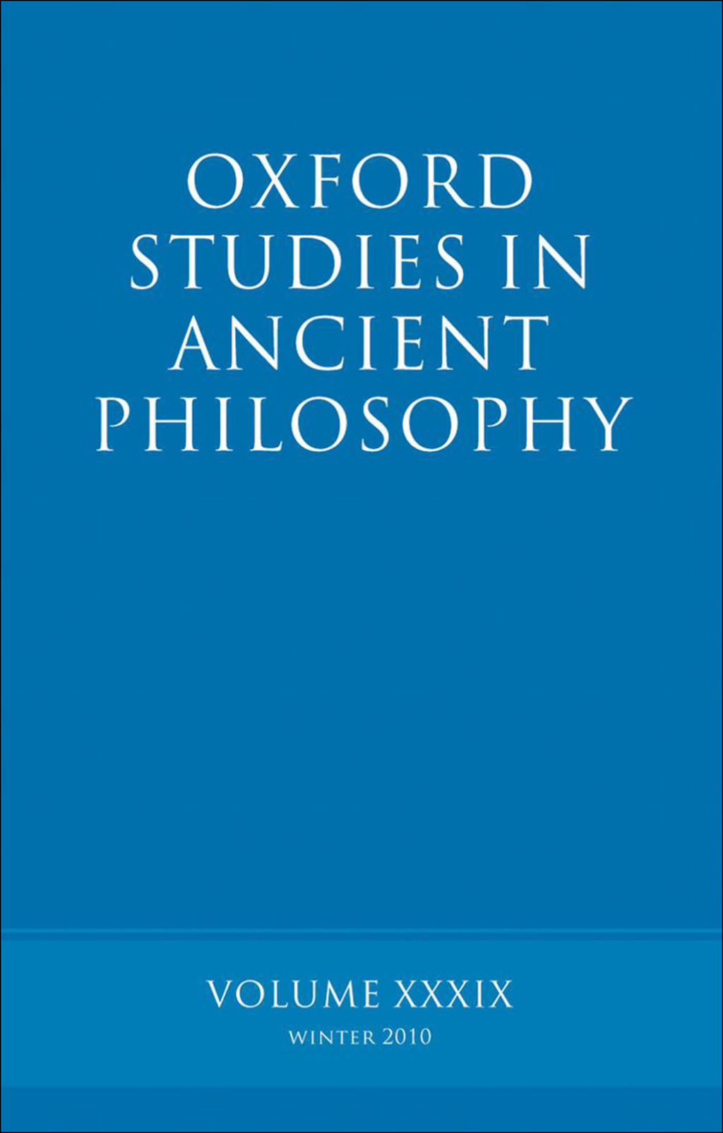 Oxford Studies in Ancient Philosophy volume 39  â€“ PDF/EPUB Version Downloadable