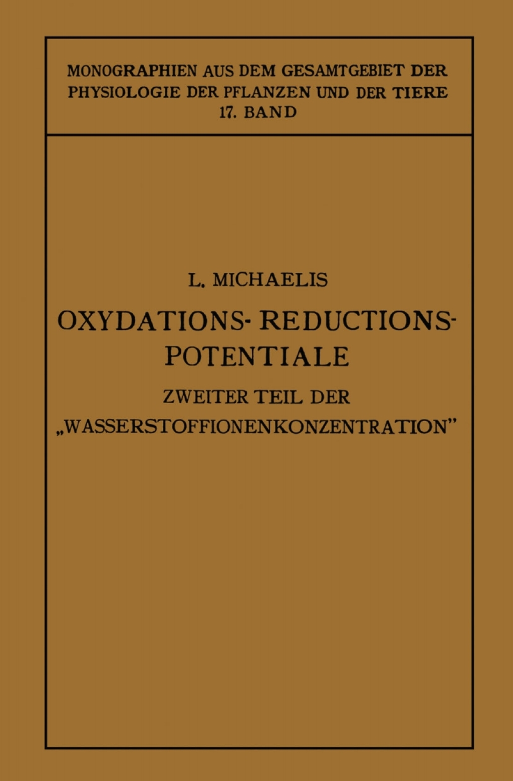 Oxydations-Reductions-Potentiale Mit Besonderer BerÃ¼cksichtigung Ihrer Physiologischen Bedeutung  â€“ PDF/EPUB Version Downloadable