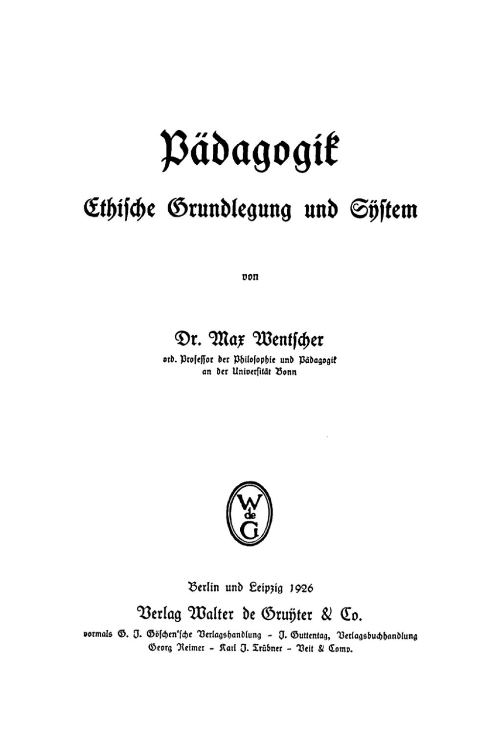 PÃ¤dagogik Ethische Grundlegung und System 1st Edition â€“ PDF/EPUB Version Downloadable