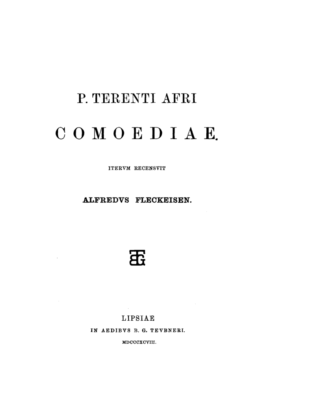 P. Terenti Afri comoediae 1st Edition â€“ PDF/EPUB Version Downloadable