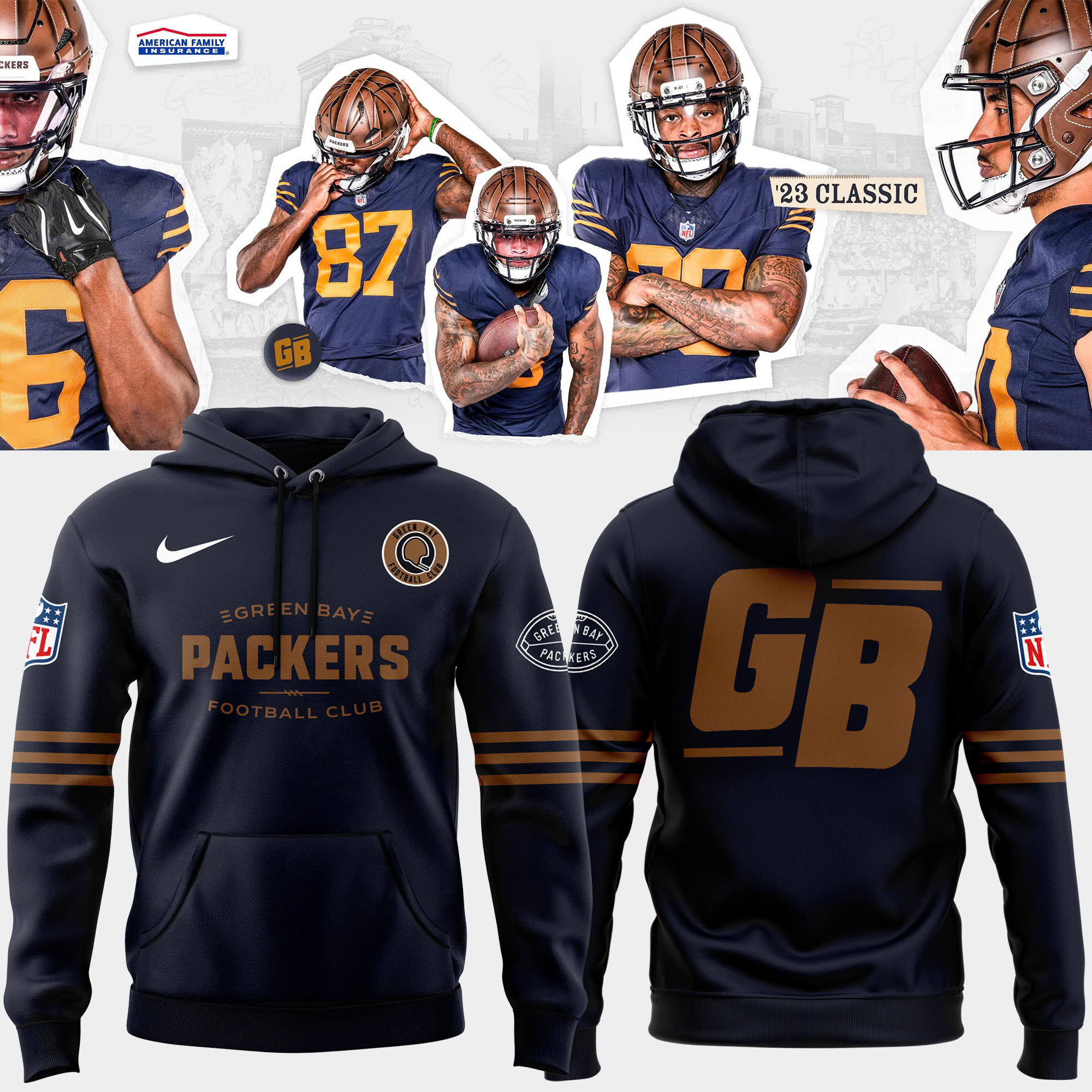 Packers Nike Classic Pullover Fleece Hoodie