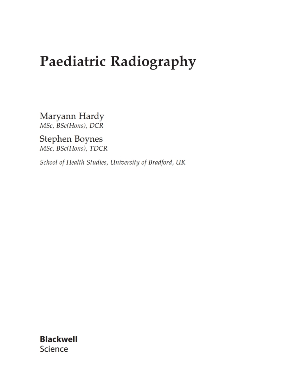 Paediatric Radiography 1st Edition â€“ PDF/EPUB Version Downloadable