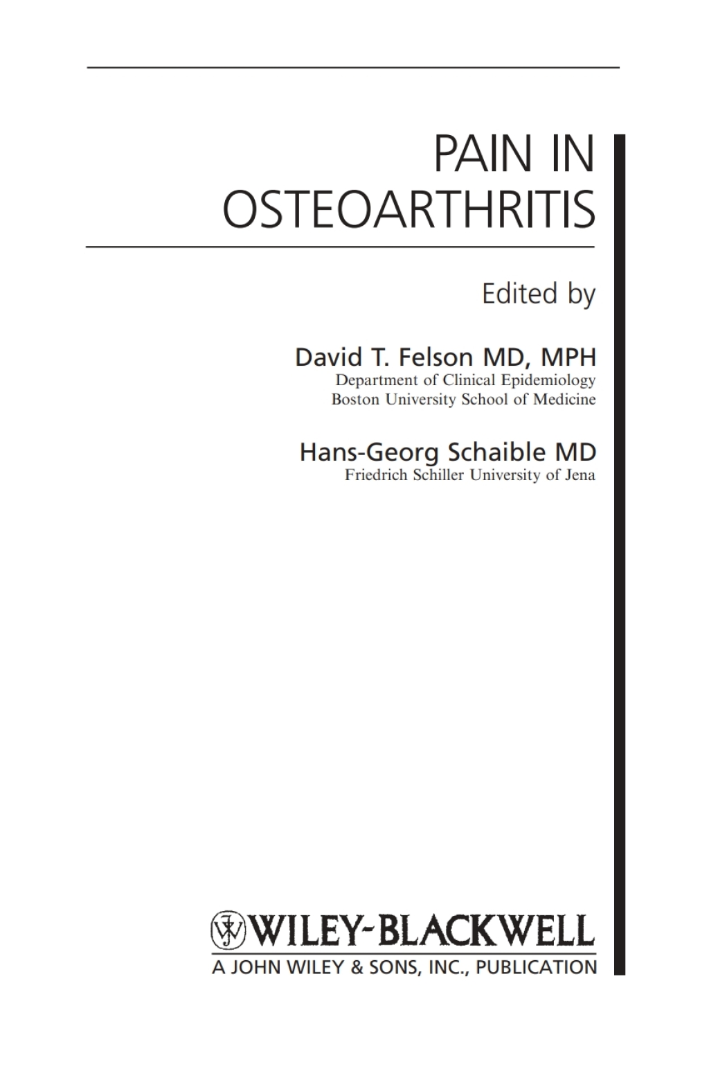 Pain in Osteoarthritis 1st Edition â€“ PDF/EPUB Version Downloadable