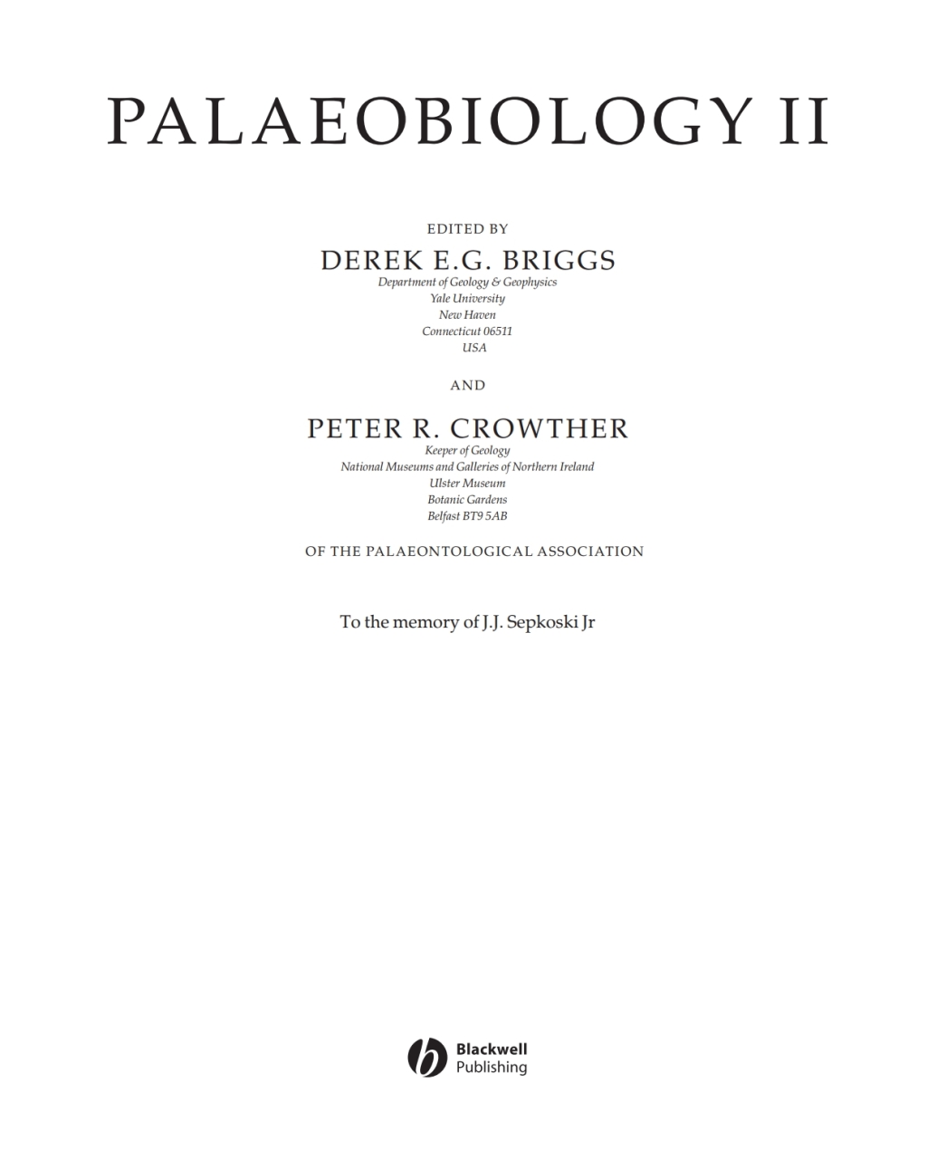 Palaeobiology II 1st Edition â€“ PDF/EPUB Version Downloadable