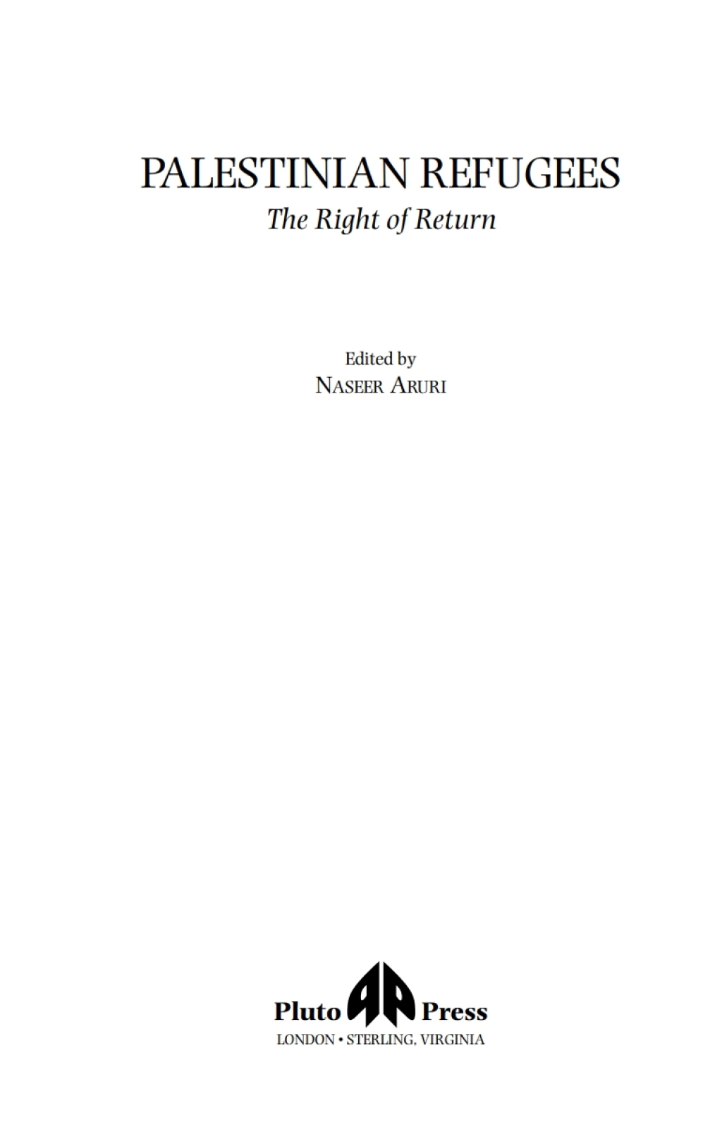 Palestinian Refugees The Right of Return 1st Edition â€“ PDF/EPUB Version Downloadable