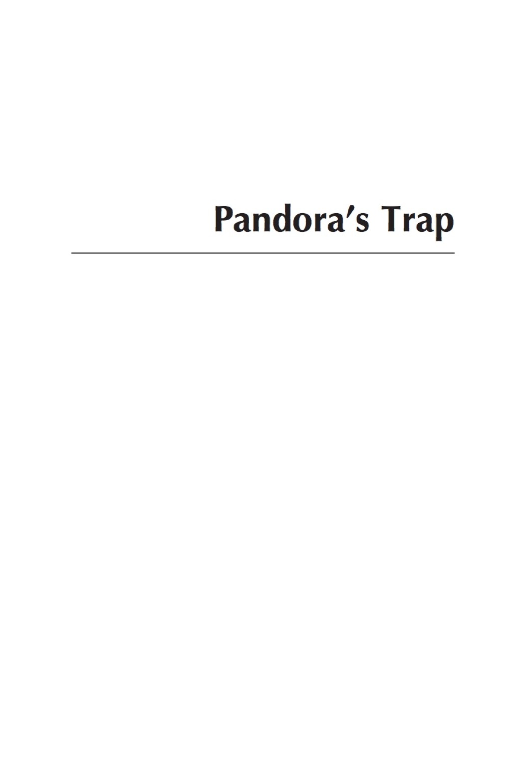 Pandora's Trap  â€“ PDF/EPUB Version Downloadable