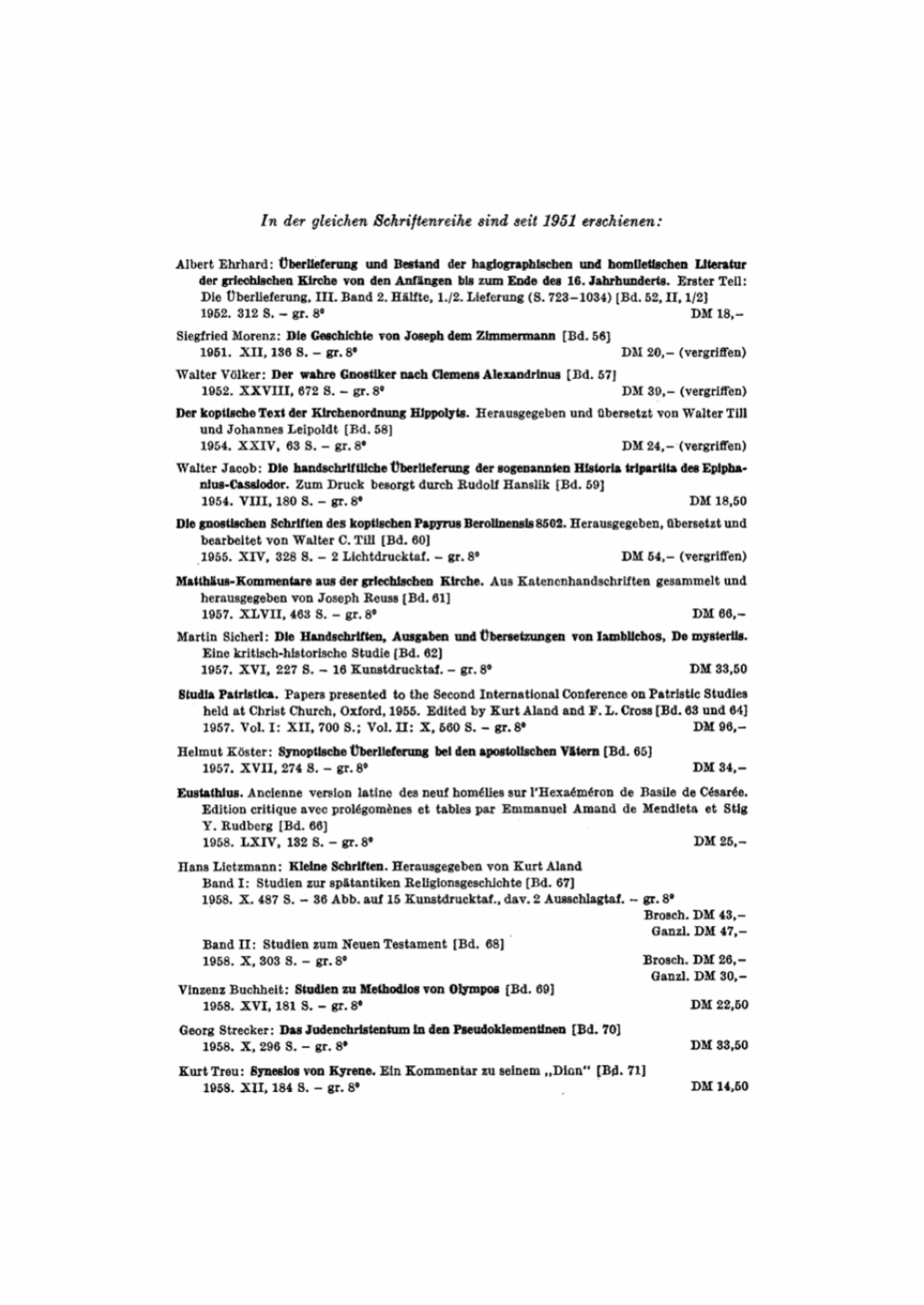 Papers presented to the Third International Conference on Patristic Studies held at Christ Church, Oxford, 1959 Part I: Introductio, Editiones, Critica, Philologica 1st Edition â€“ PDF/EPUB Version Downloadable