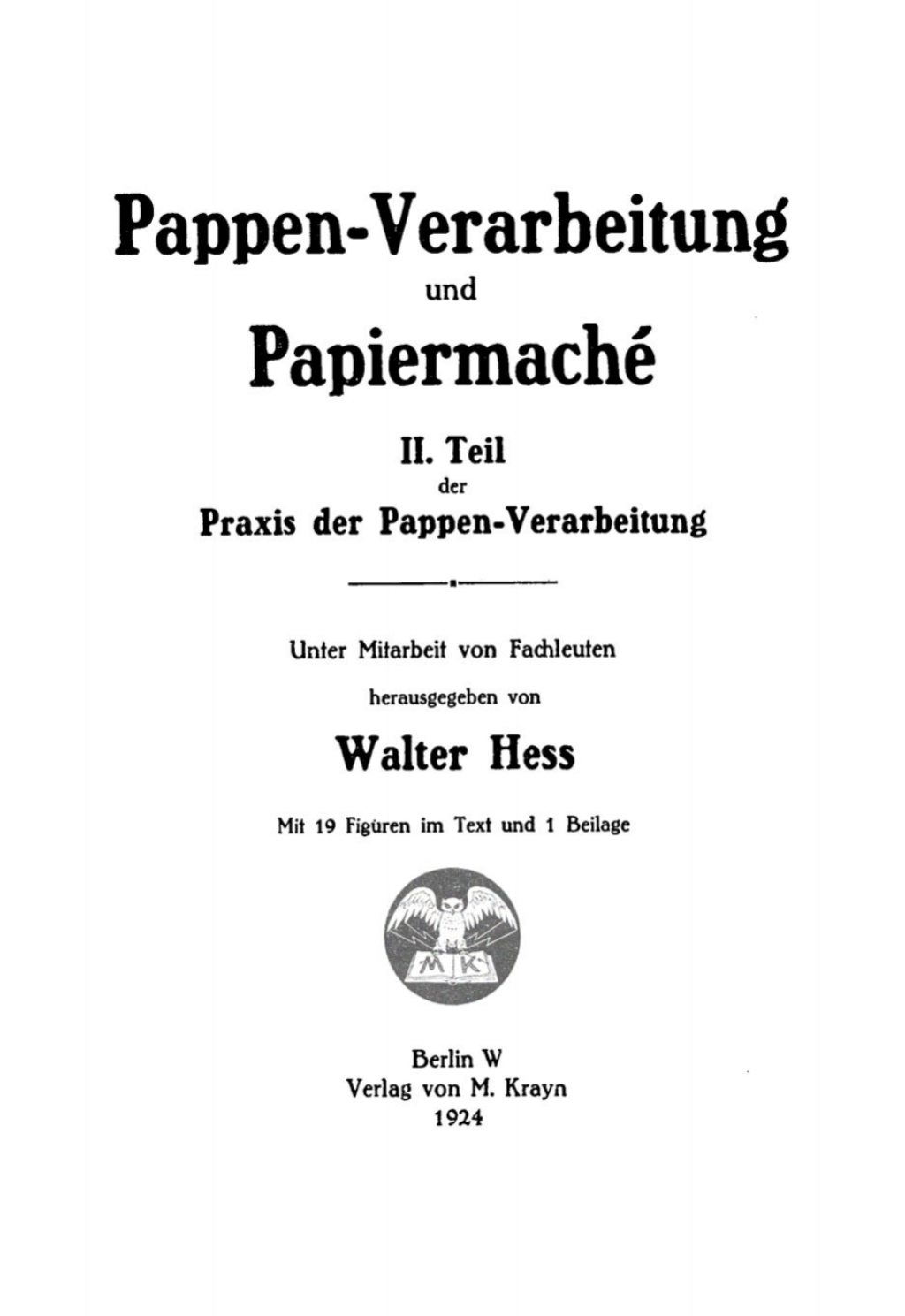 Pappen-Verarbeitung und PapiermachÃ© 1st Edition â€“ PDF/EPUB Version Downloadable