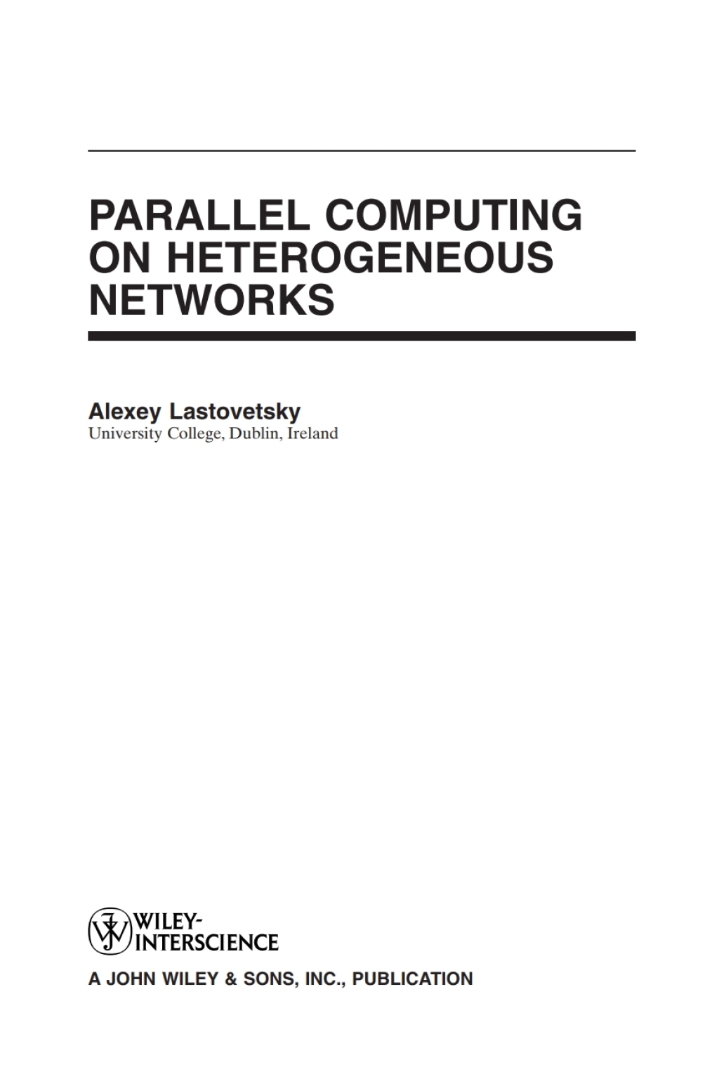 Parallel Computing on Heterogeneous Networks 1st Edition â€“ PDF/EPUB Version Downloadable