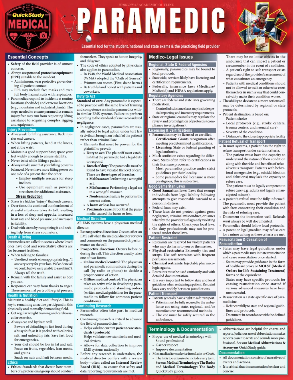 Paramedic a QuickStudy Digital Reference Guide 1st Edition - (PDF/EPUB Version)