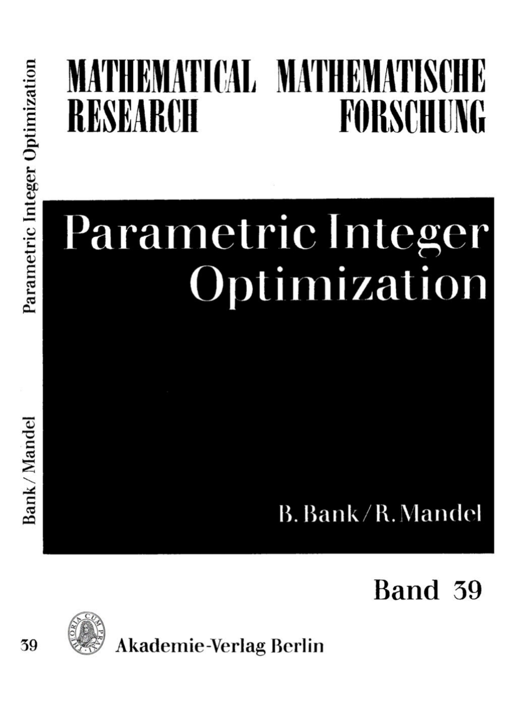 Parametric Integer Optimization 1st Edition â€“ PDF/EPUB Version Downloadable