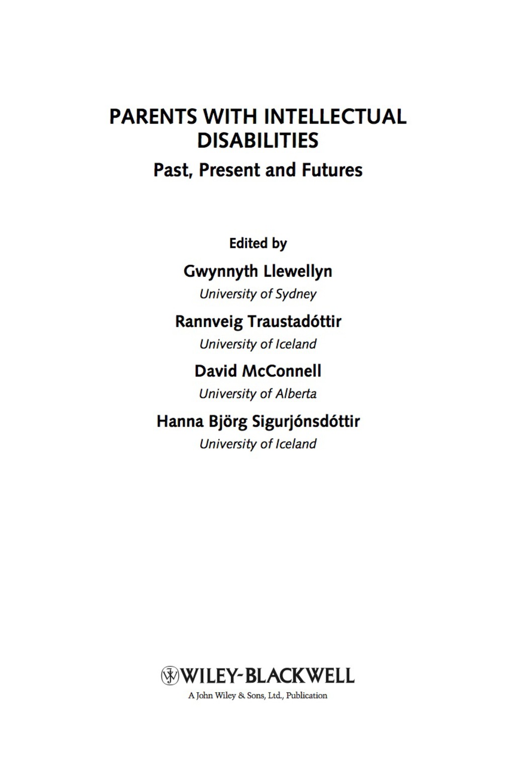 Parents with Intellectual Disabilities: Past, Present and Futures 1st Edition â€“ PDF/EPUB Version Downloadable