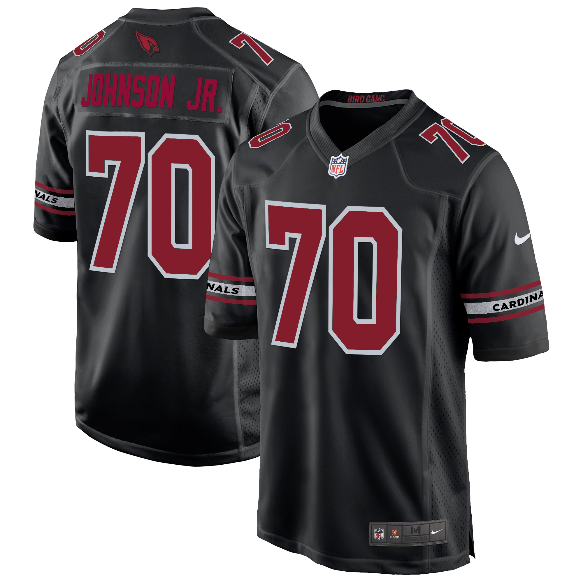 Paris Johnson Jr. Men's Arizona Cardinals 2024 Game Black Jersey - All Stitched