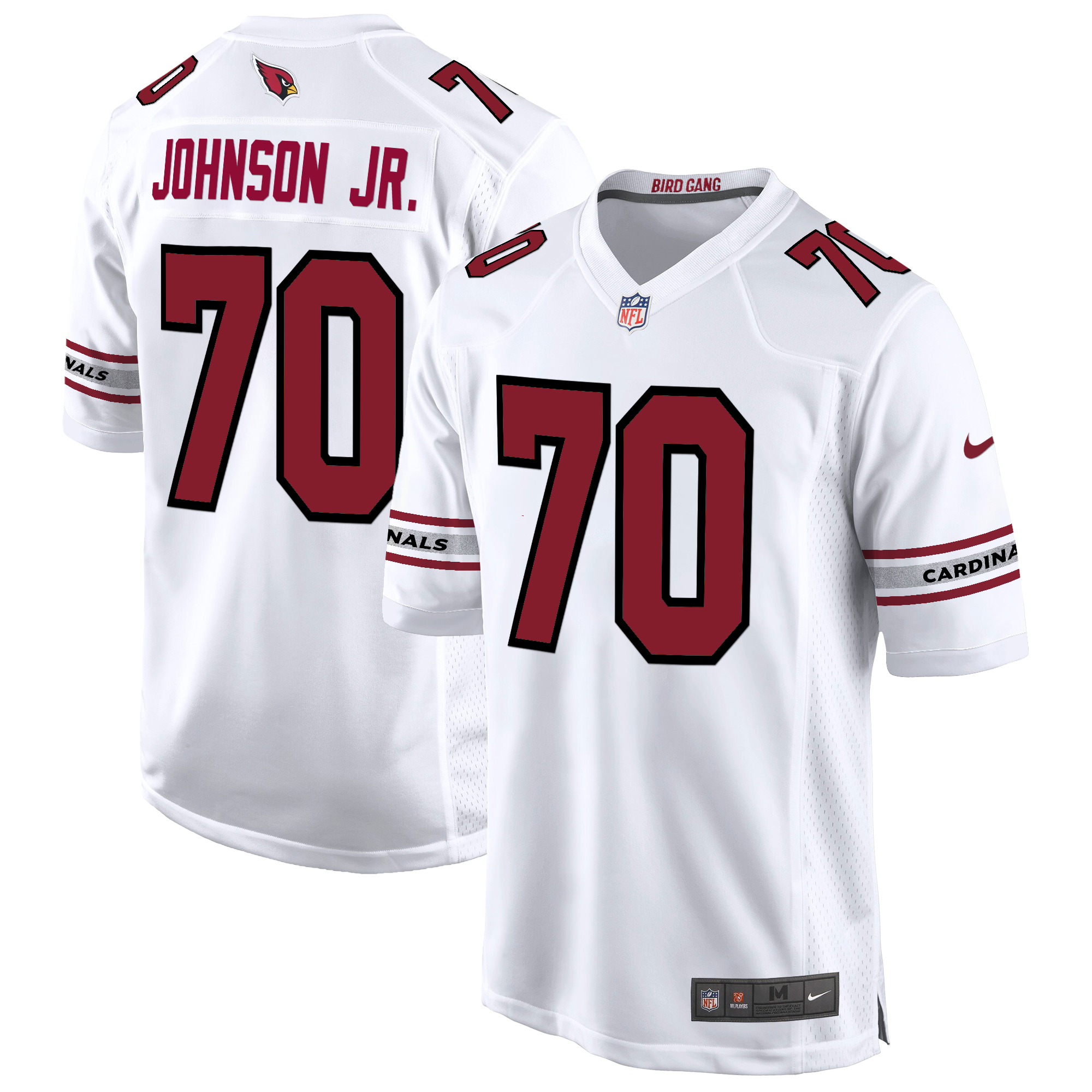 Paris Johnson Jr. Men's Arizona Cardinals 2024 Game White Jersey - All Stitched