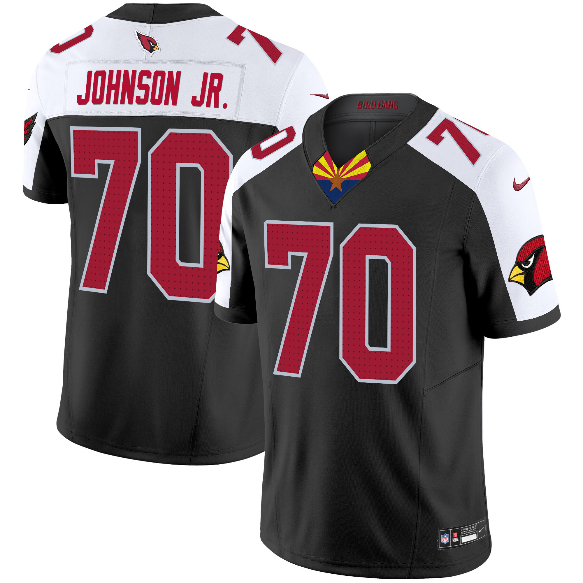 Paris Johnson Jr. Men's Arizona Cardinals 2024 Special Vapor Limited Black Alternate Jersey - All Stitched