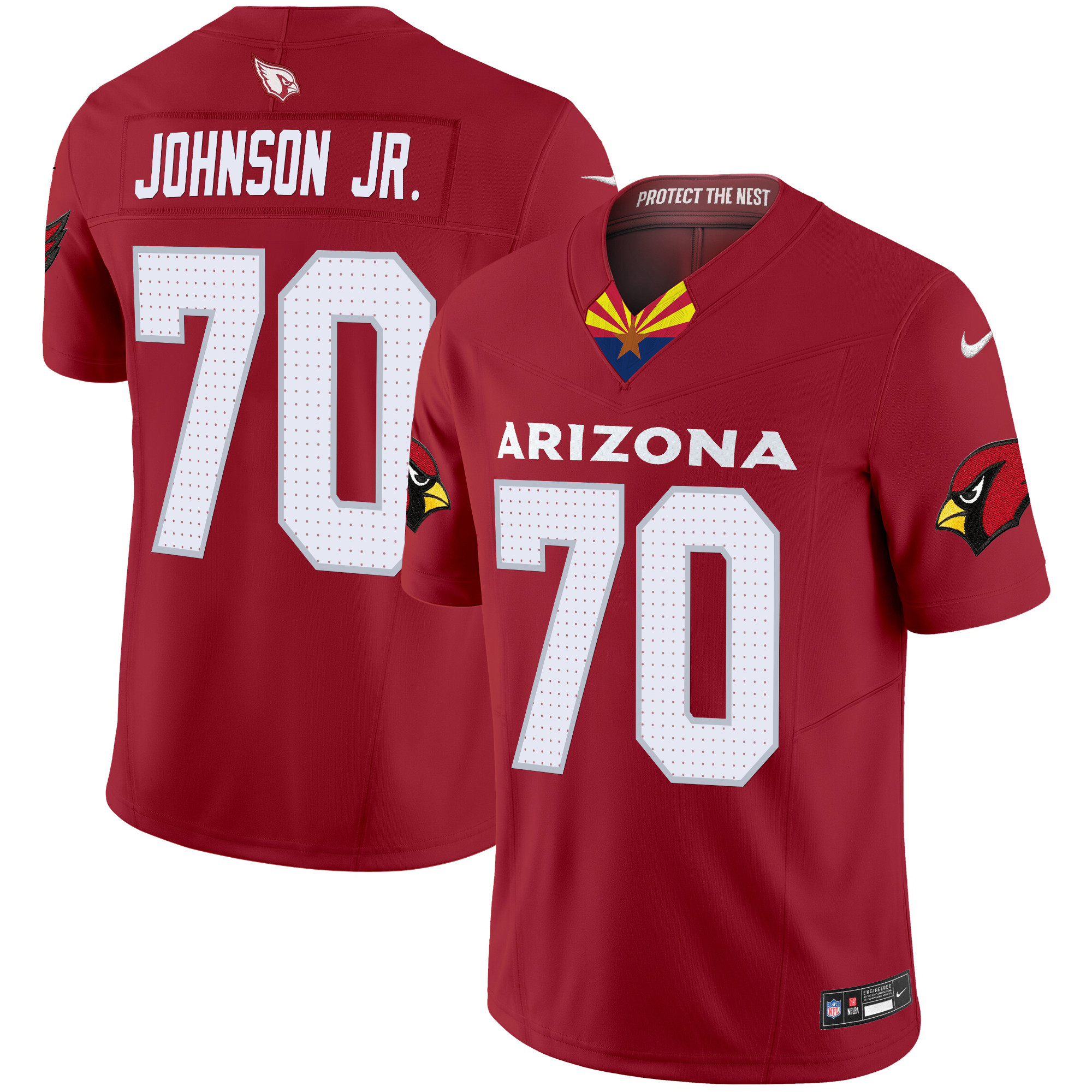 Paris Johnson Jr. Men's Arizona Cardinals 2024 Special Vapor Limited Red Jersey - All Stitched
