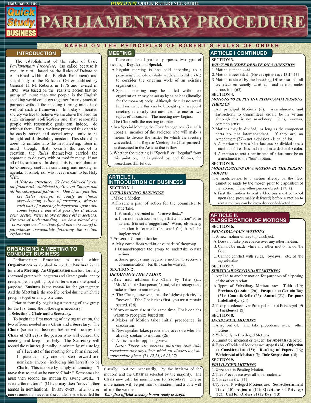 Parliamentary Procedure 1st Edition - (PDF/EPUB Version)