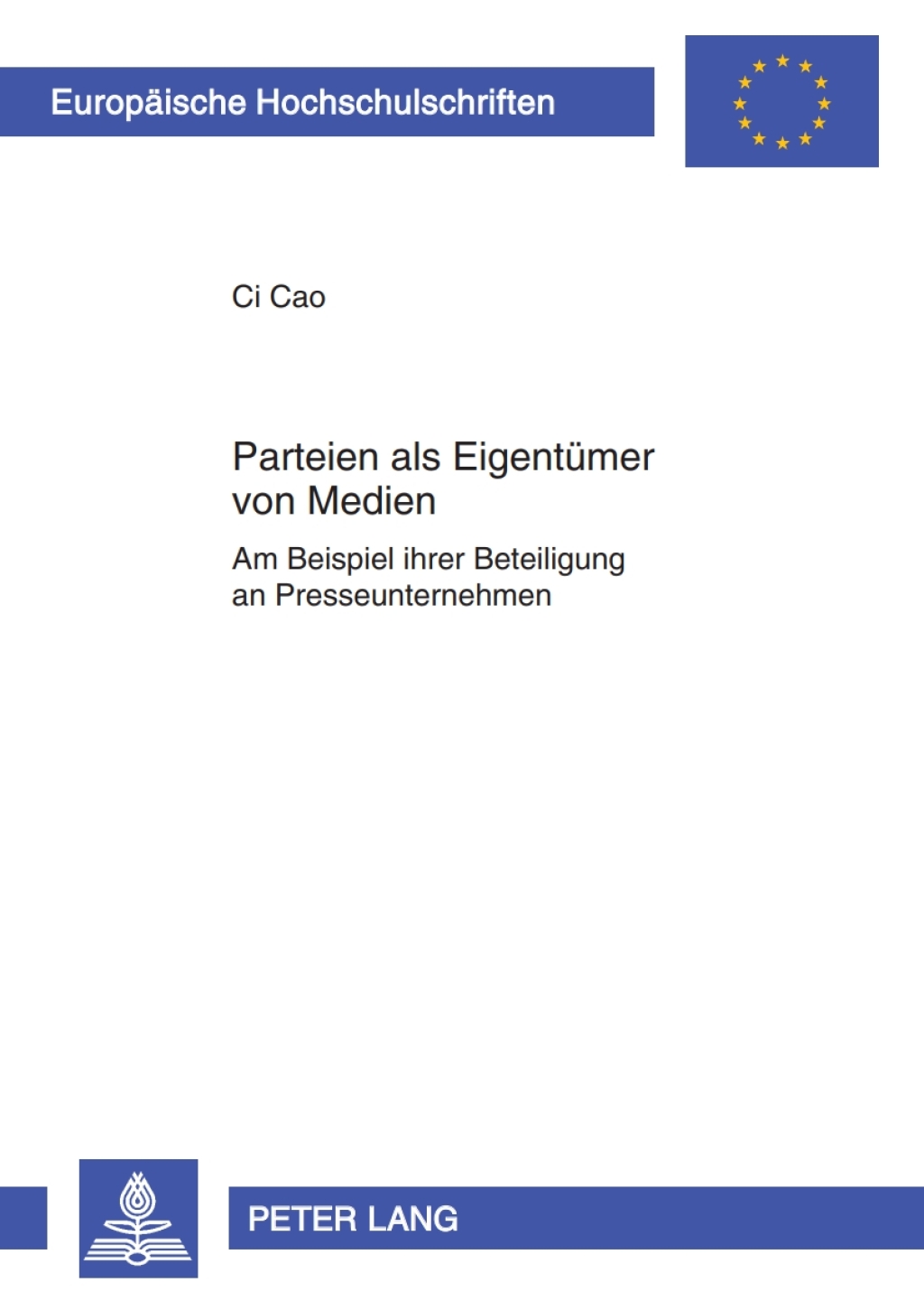 Parteien als Eigentuemer von Medien Am Beispiel ihrer Beteiligung an Presseunternehmen 1st Edition â€“ PDF/EPUB Version Downloadable