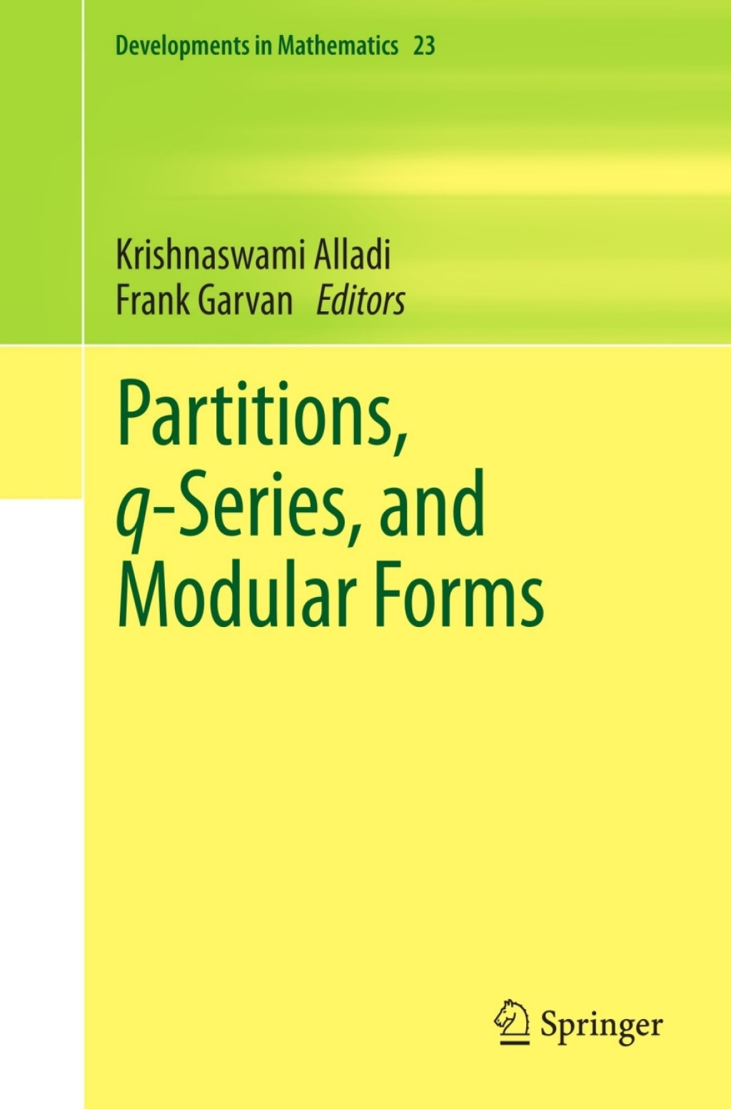 Partitions, q-Series, and Modular Forms  â€“ PDF/EPUB Version Downloadable