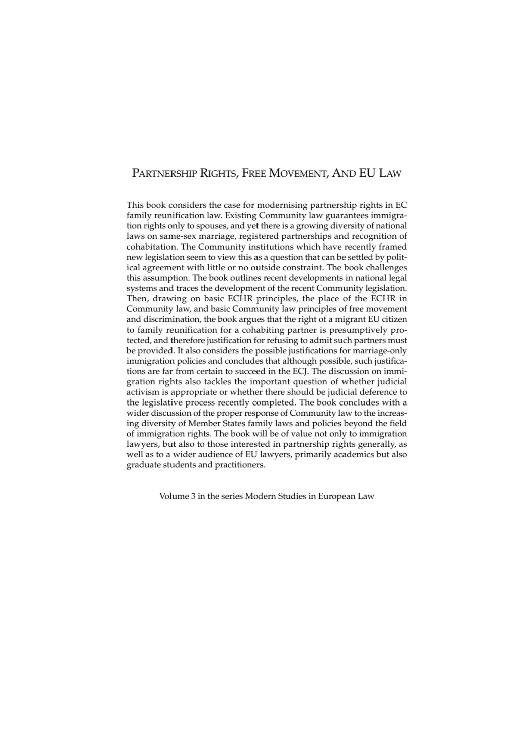Partnership Rights, Free Movement, and EU Law Essays on the Reconstruction of Societies after War 1st Edition â€“ PDF/EPUB Version Downloadable