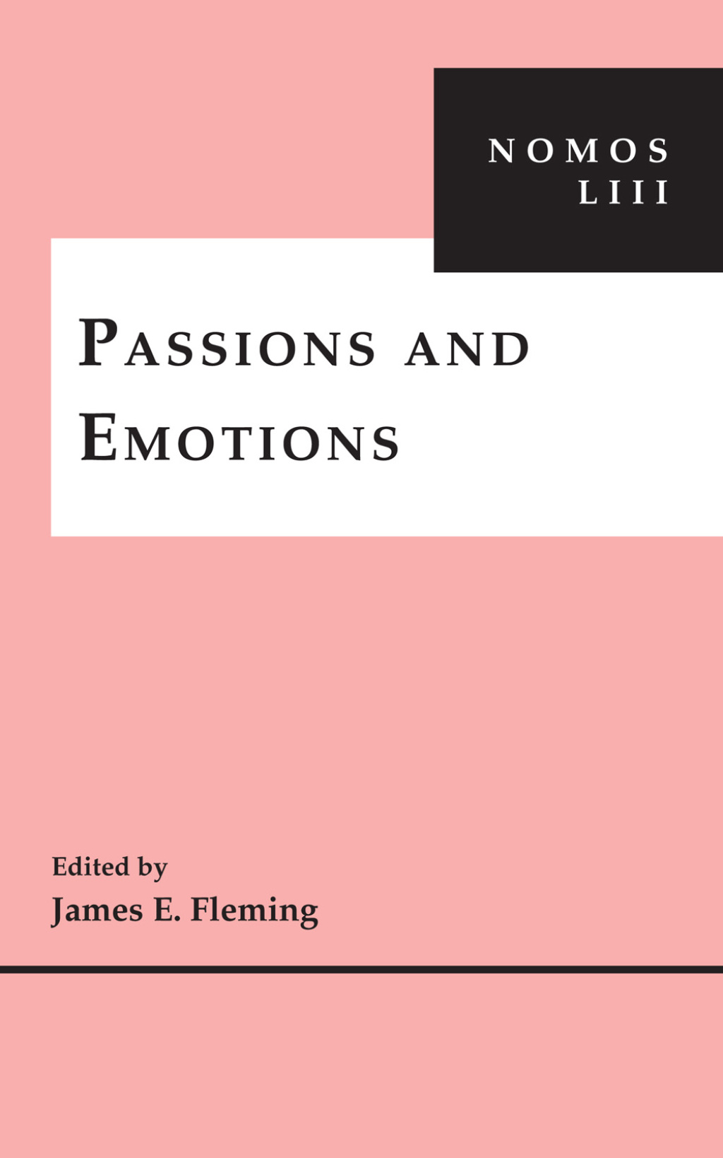 Passions and Emotions NOMOS LIII  â€“ PDF/EPUB Version Downloadable