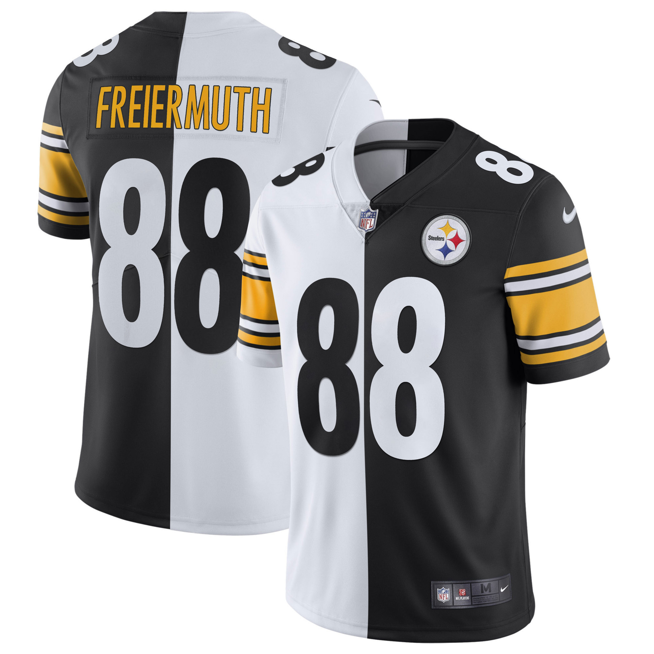 Pat Freiermuth Men's Pittsburgh Steelers Gold & Split - All Stitched Split Jersey - All Stitched