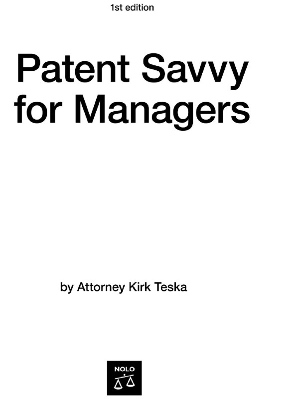 Patent Savvy for Managers: Spot 1st Edition - (PDF/EPUB Version)