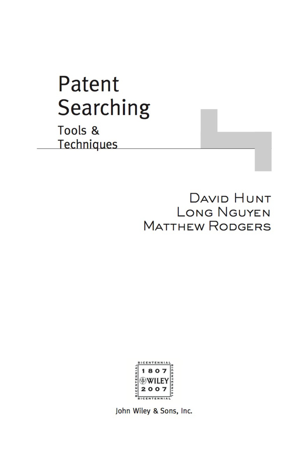 Patent Searching: Tools & Techniques 1st Edition â€“ PDF/EPUB Version Downloadable
