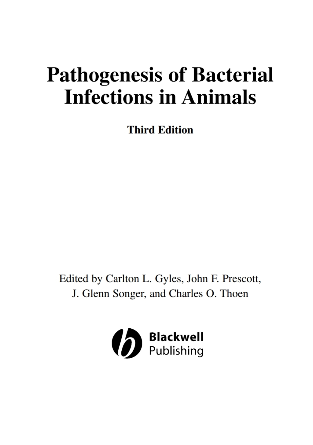 Pathogenesis of Bacterial Infections in Animals 3rd Edition â€“ PDF/EPUB Version Downloadable