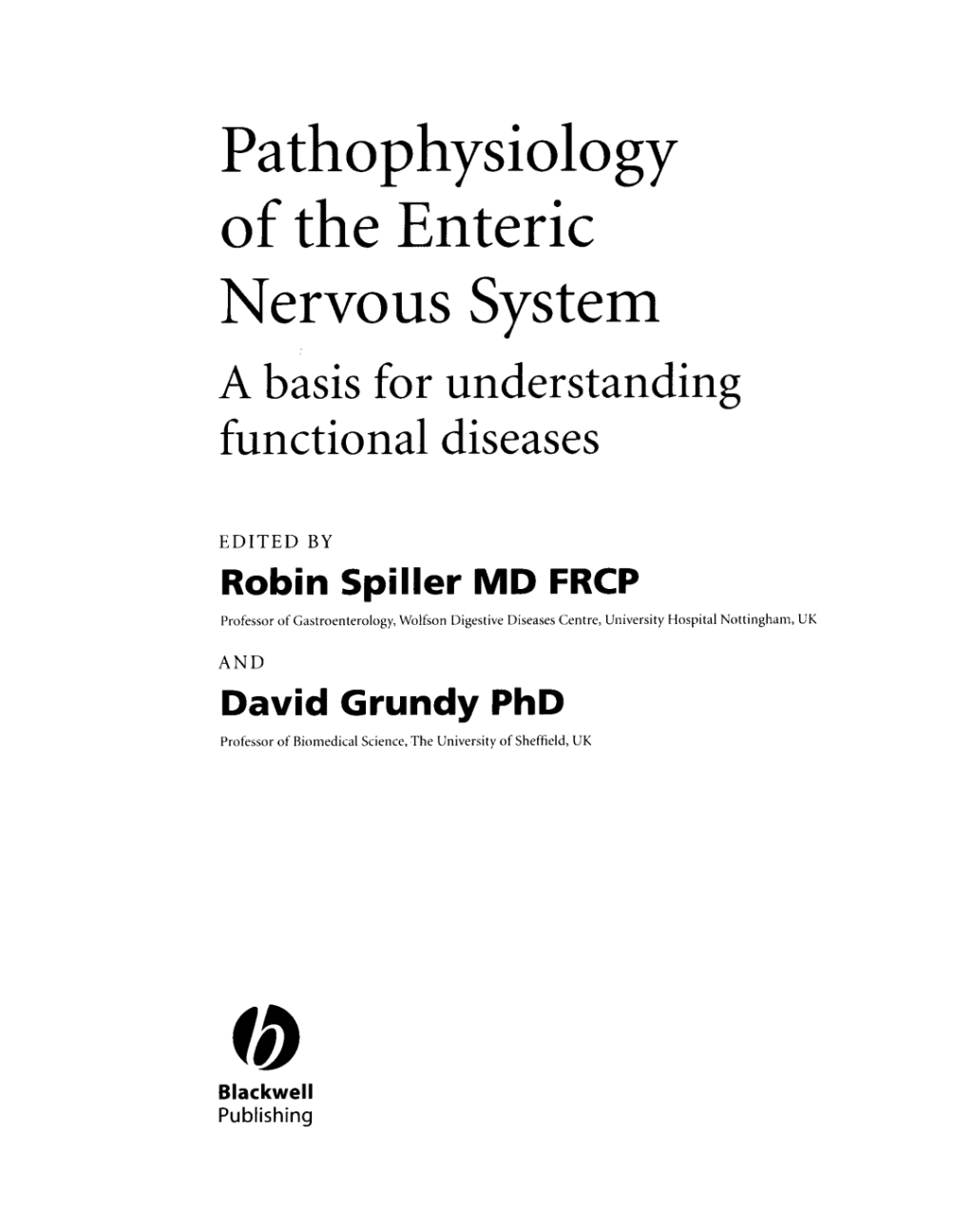Pathophysiology of the Enteric Nervous System A Basis for Understanding Functional Diseases 1st Edition â€“ PDF/EPUB Version Downloadable