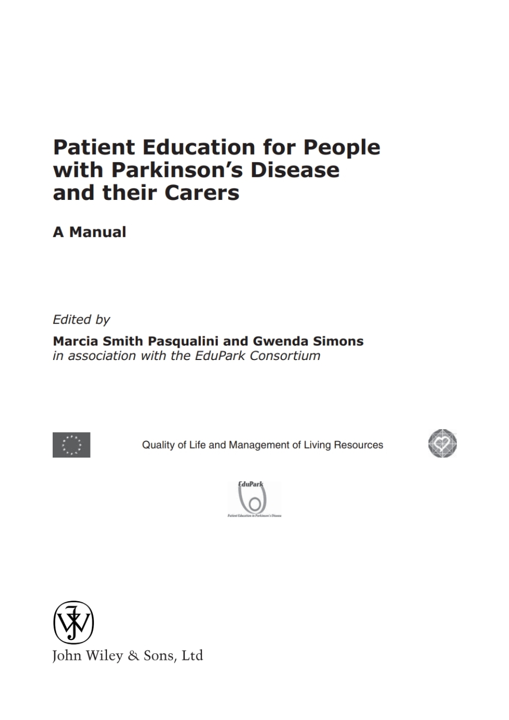 Patient Education for People with Parkinson's Disease and their Carers A Manual 1st Edition â€“ PDF/EPUB Version Downloadable