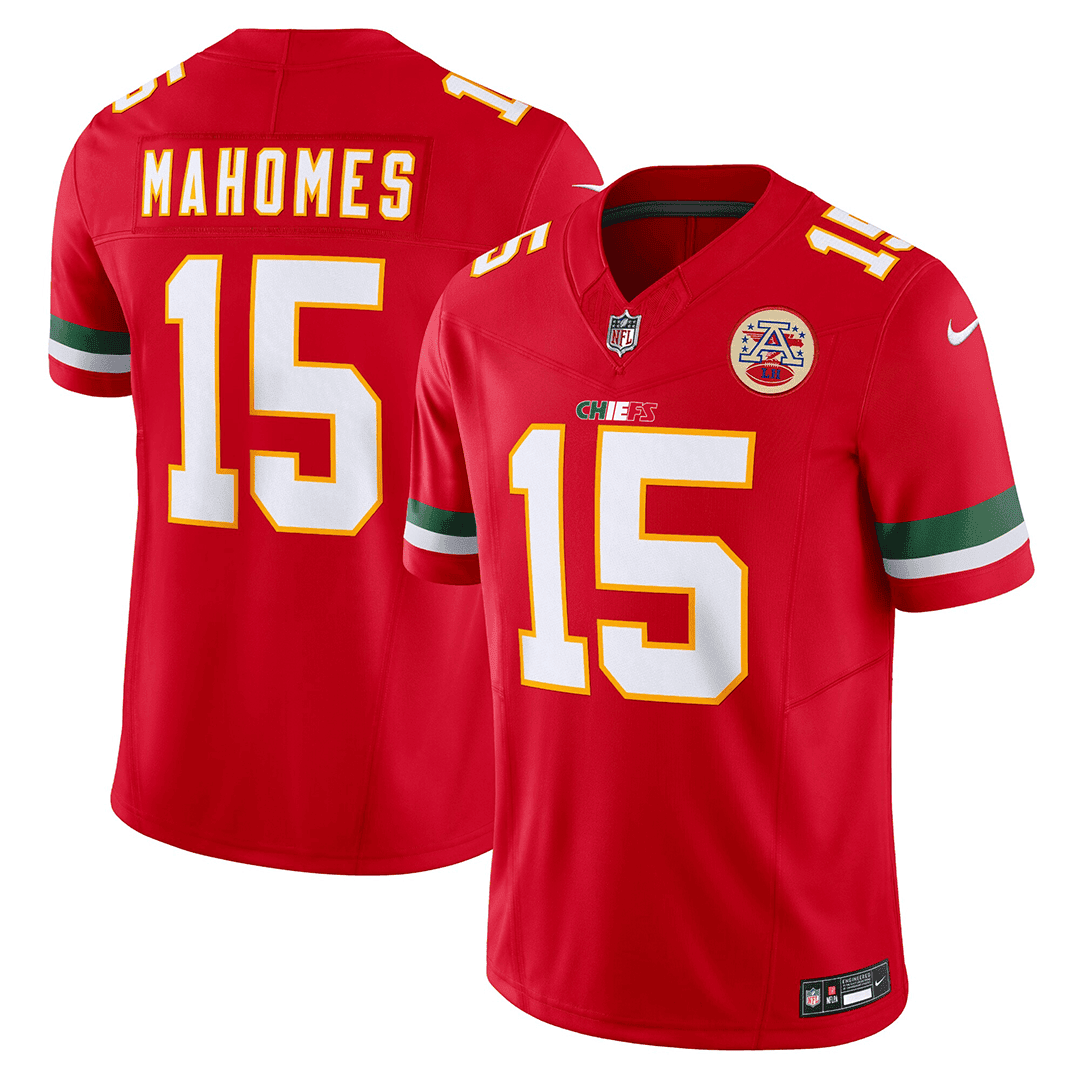 Patrick Mahomes Men's Kansas City Chiefs Mexico Edition Vapor Limited Red Jersey - All Stitched