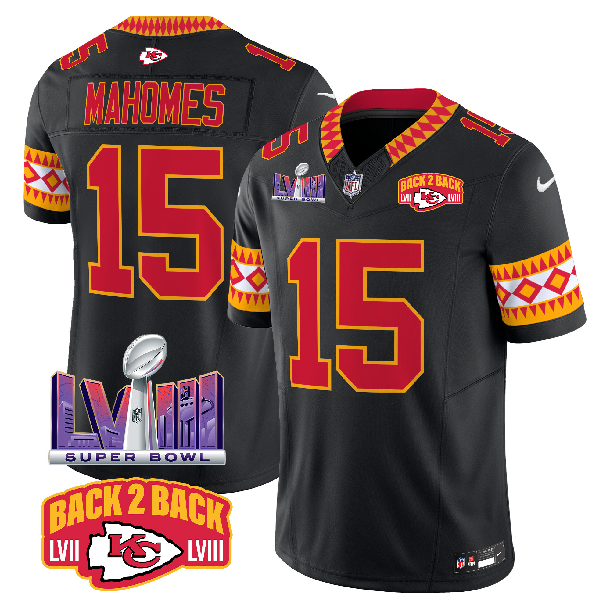 Patrick Mahomes Men's Kansas City Chiefs Special Vapor Limited Black Jersey - All Stitched