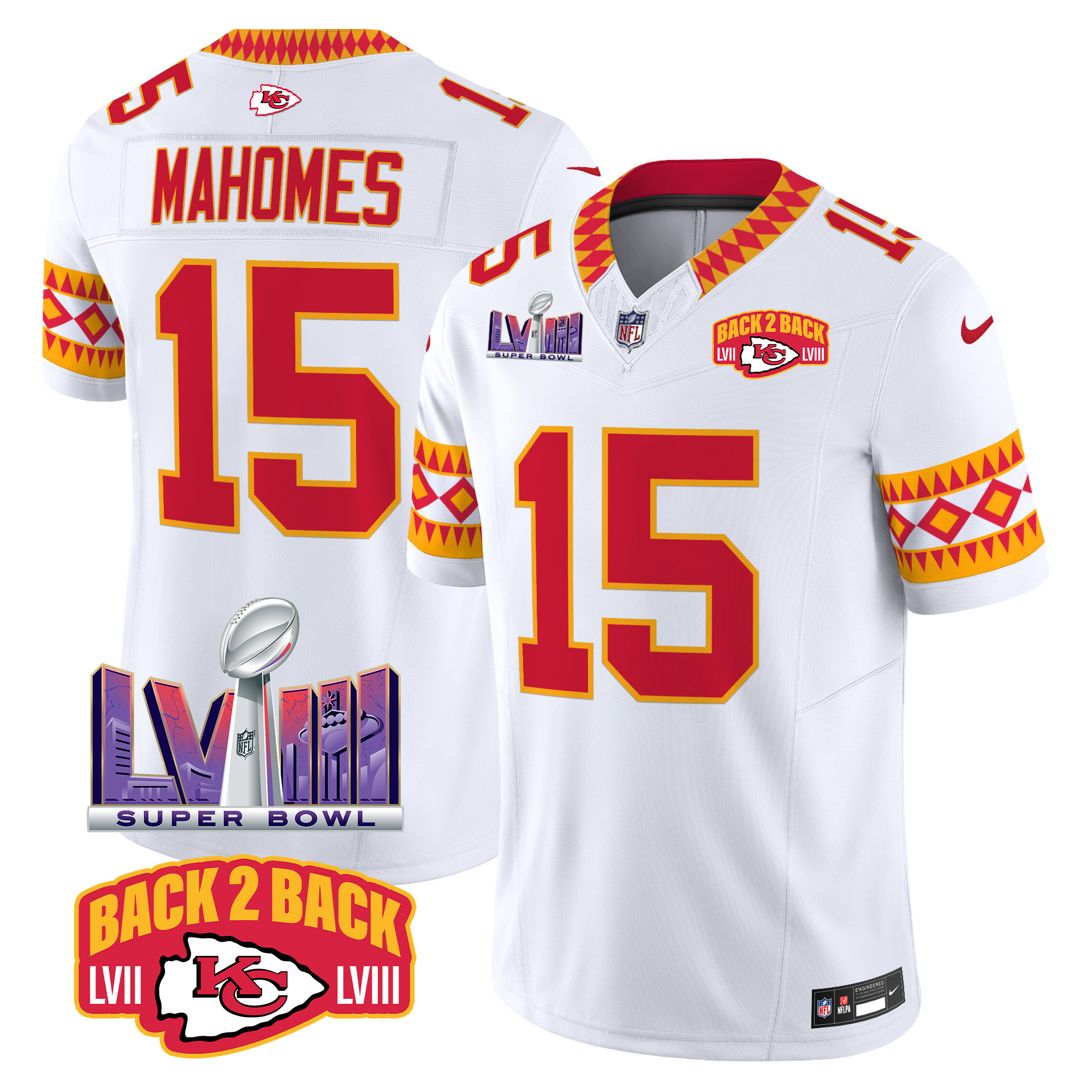 Patrick Mahomes Men's Kansas City Chiefs Special Vapor Limited White Jersey - All Stitched