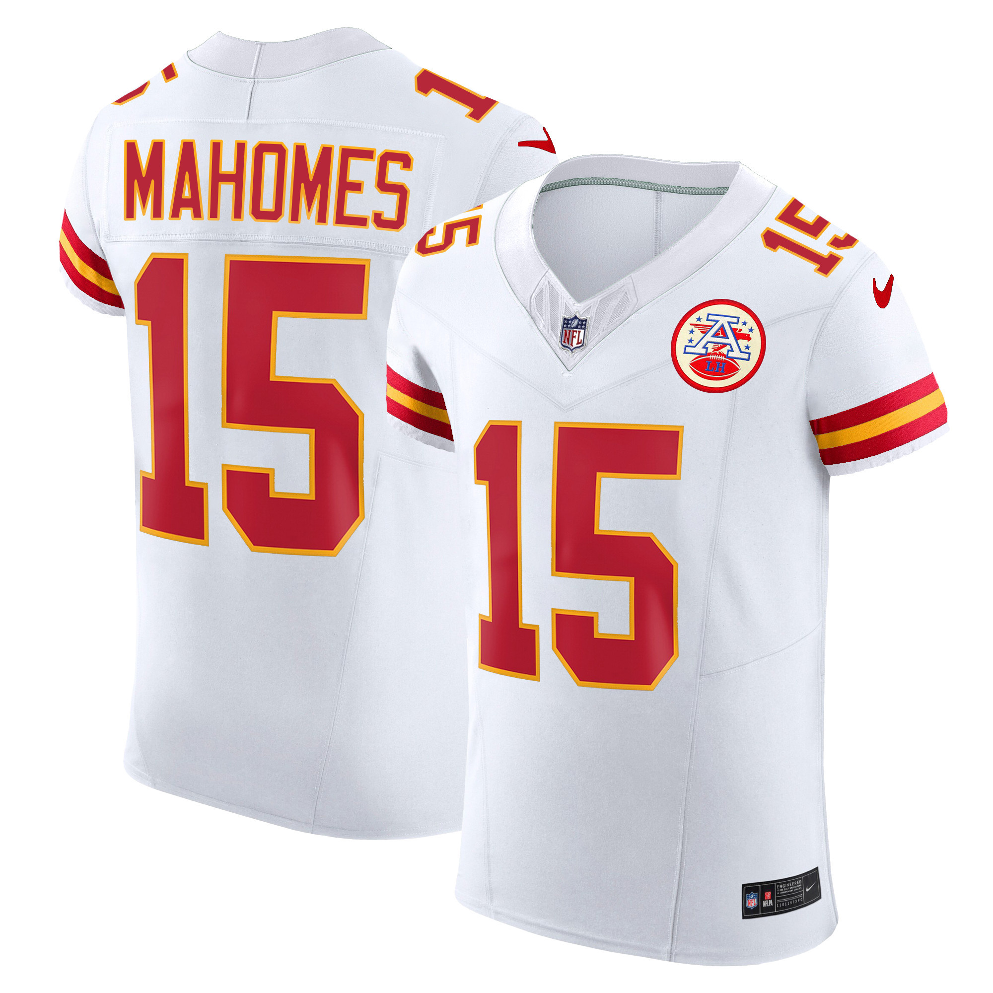 Patrick Mahomes Men's Kansas City Chiefs Vapor Elite White Jersey - All Stitched