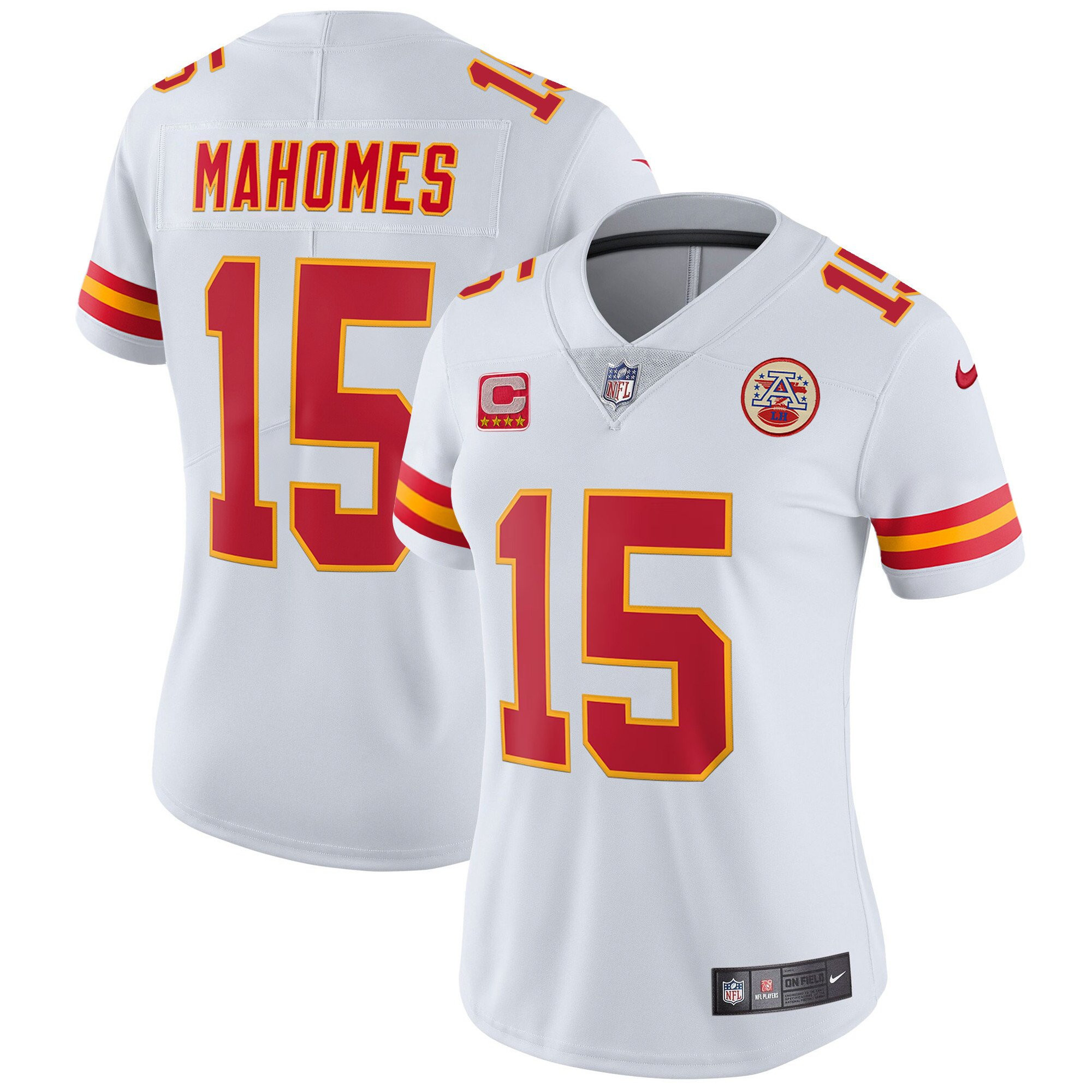 Patrick Mahomes Women's Kansas City Chiefs Player Vapor White Jersey - All Stitched
