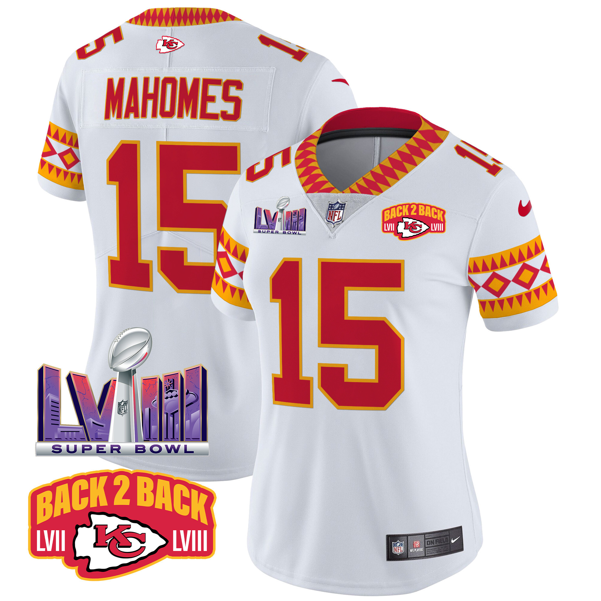 Patrick Mahomes Women's Kansas City Chiefs Special Vapor Limited White Jersey - All Stitched