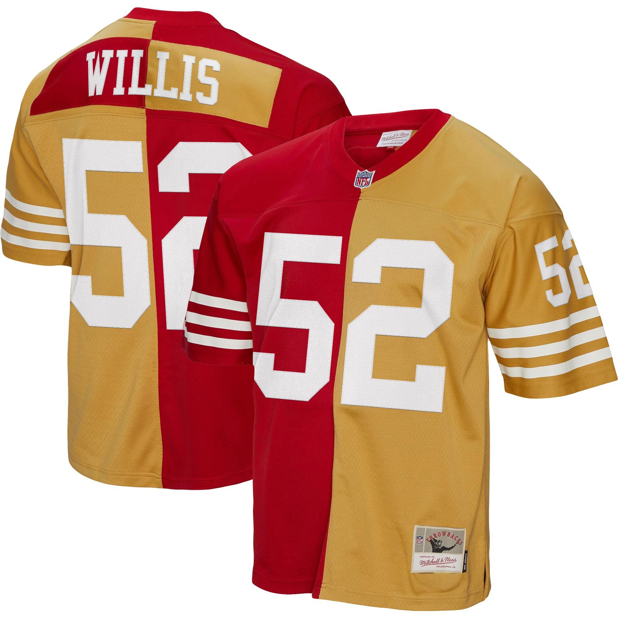 Patrick Willis Men's San Francisco 49ers Throwback Player Split Legacy Jersey - All Stitched