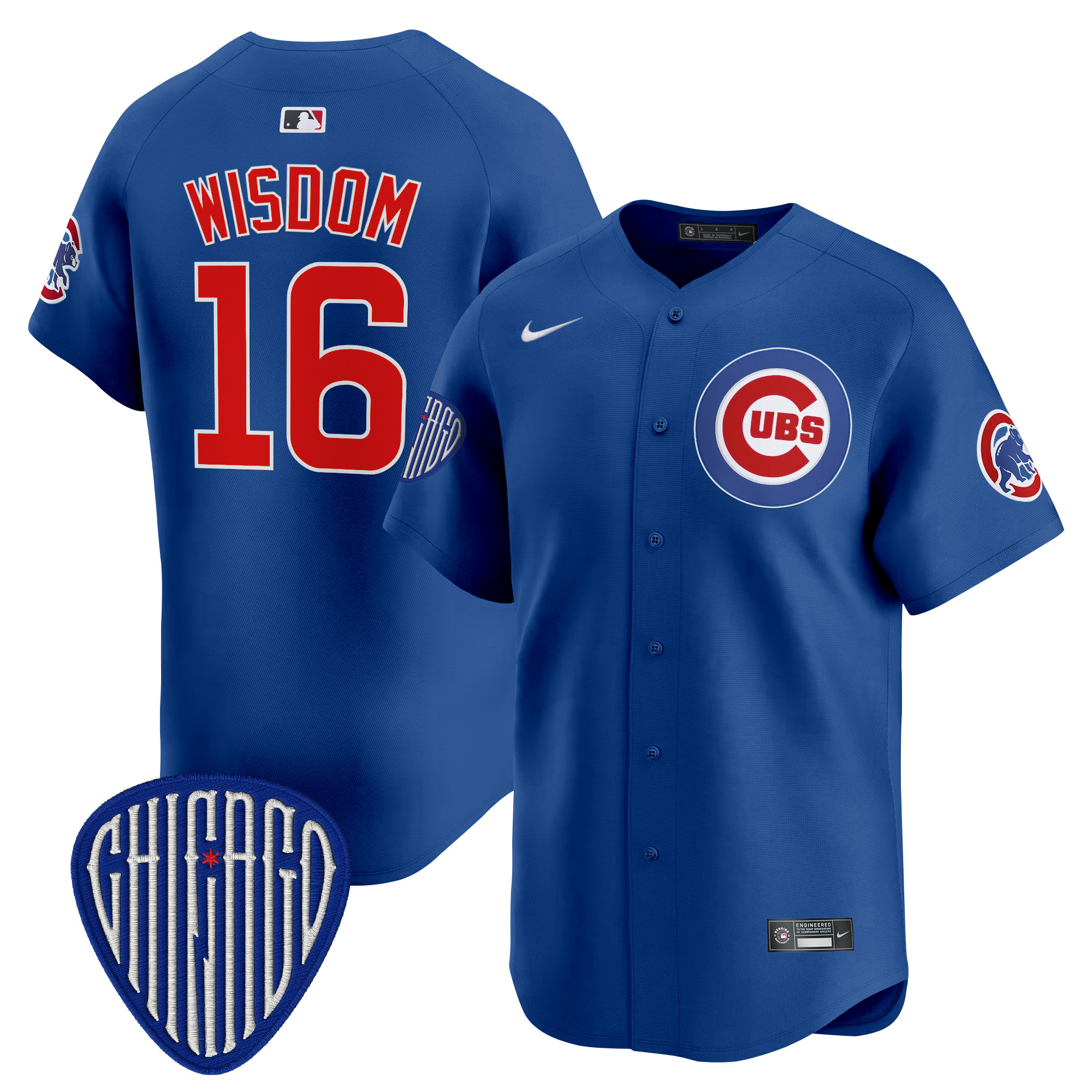 Patrick Wisdom Men's Chicago Cubs 2025 Vapor Premier Limited Royal Jersey - All Stitched