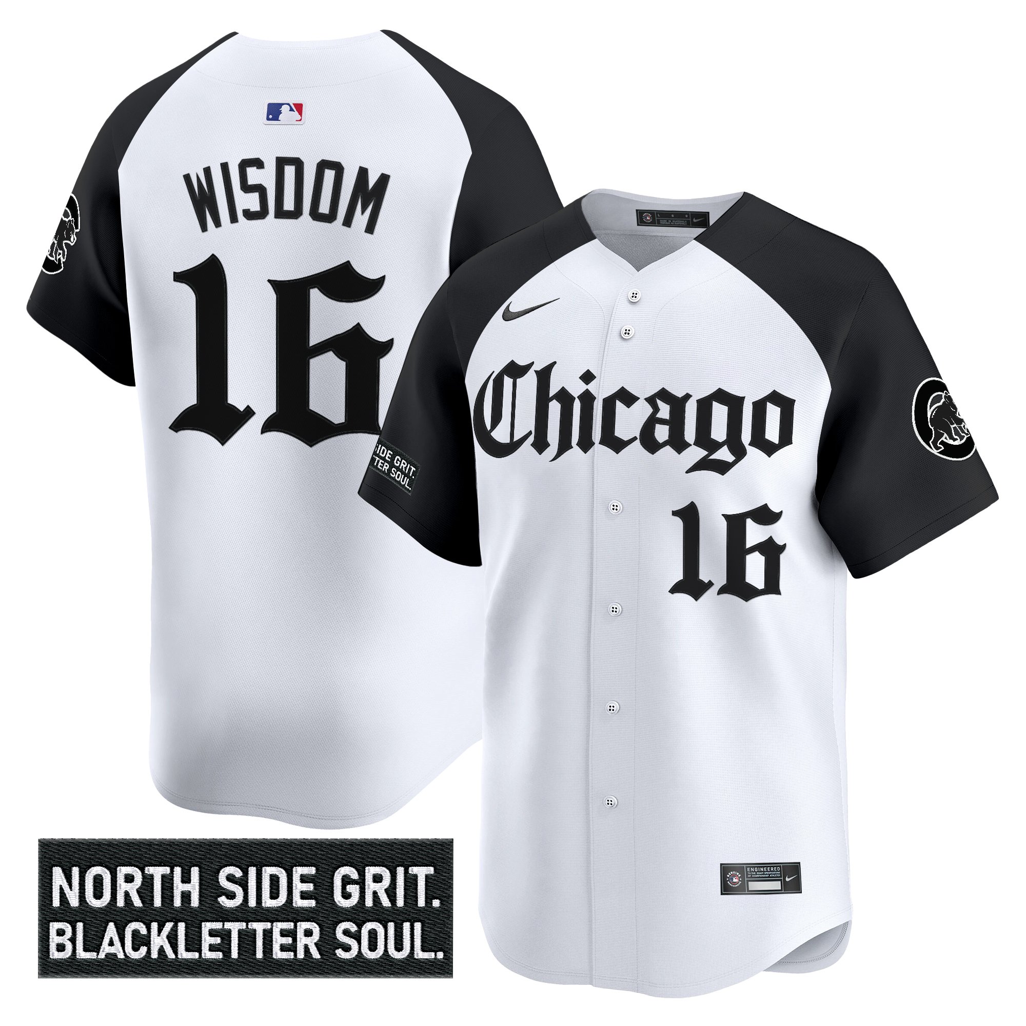 Patrick Wisdom Men's Chicago Cubs 'Gothic North Side Edition' Vapor Premier Limited Alternate Jersey V2 - All Stitched