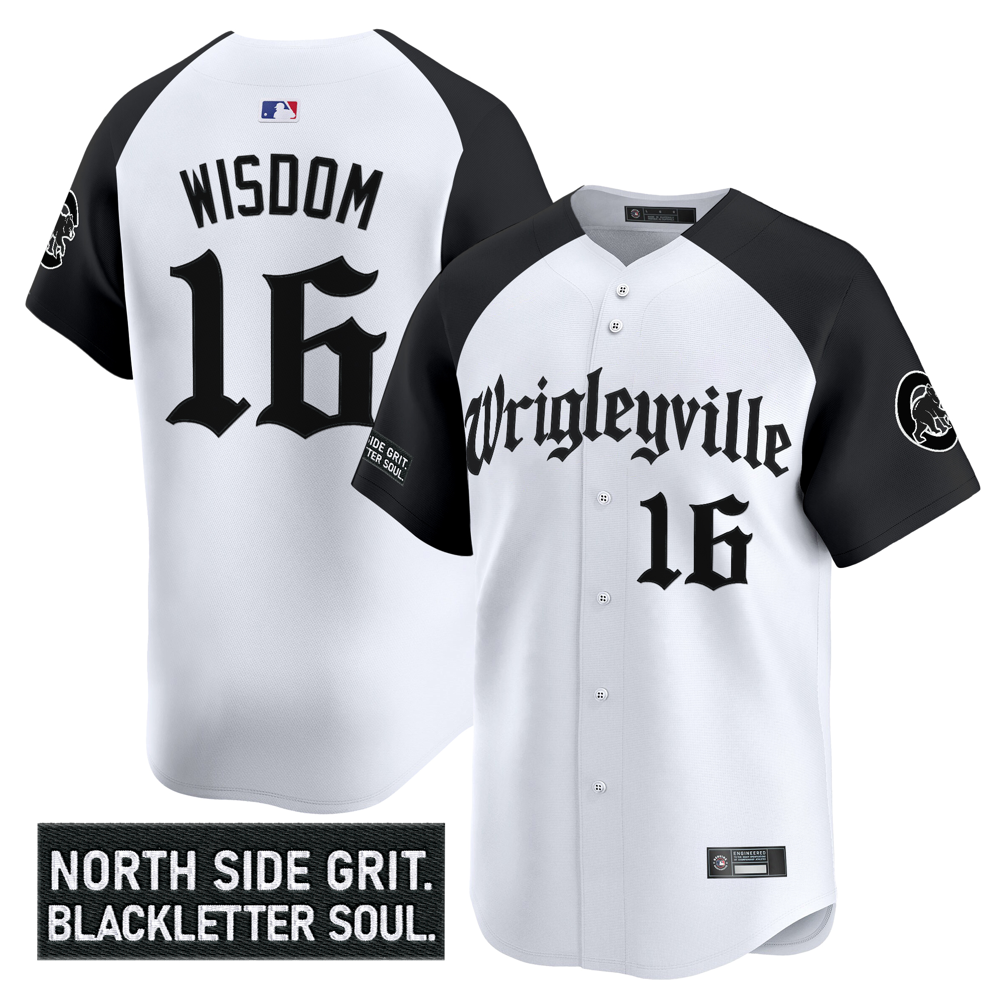 Patrick Wisdom Men's Chicago Cubs 'Gothic North Side Edition' Vapor Premier Limited Alternate Jersey V2 - All Stitched