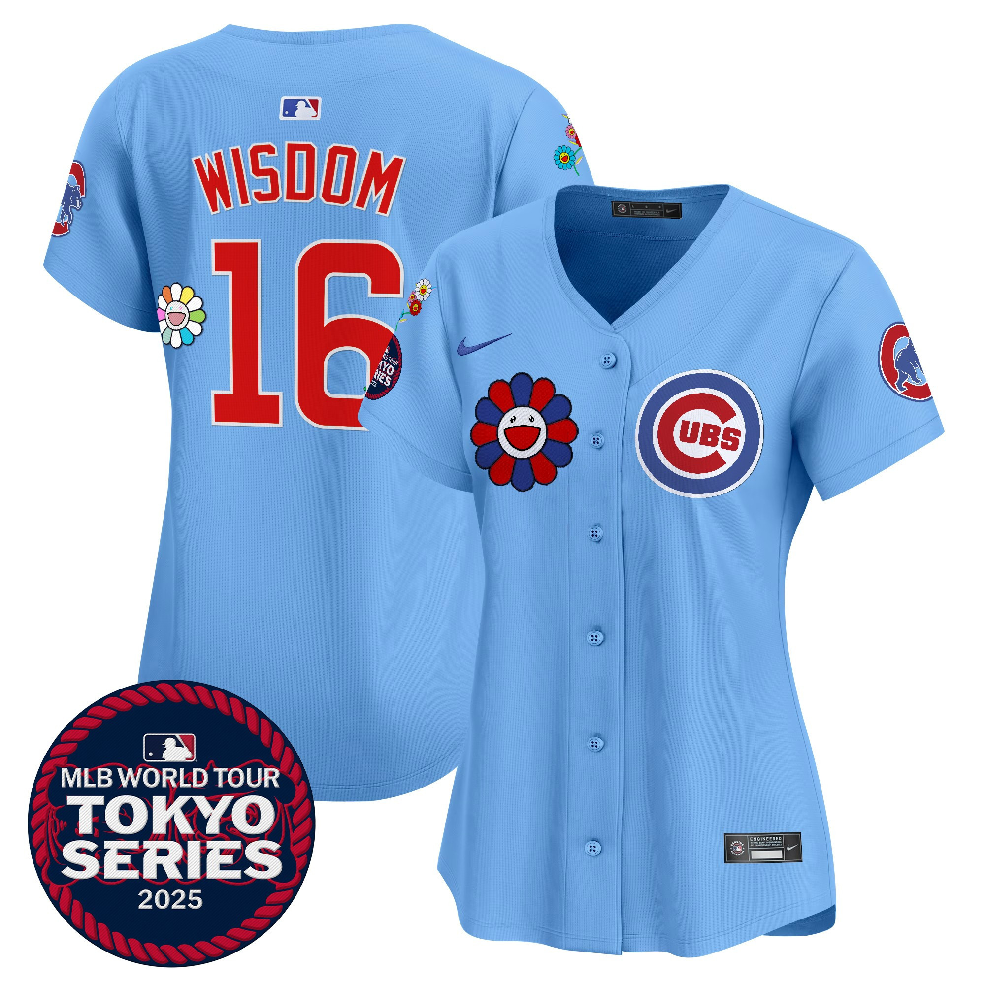 Patrick Wisdom Women's Chicago Cubs Tokyo Series 2025 Vapor Premier Limited Blue Jersey - Stitched
