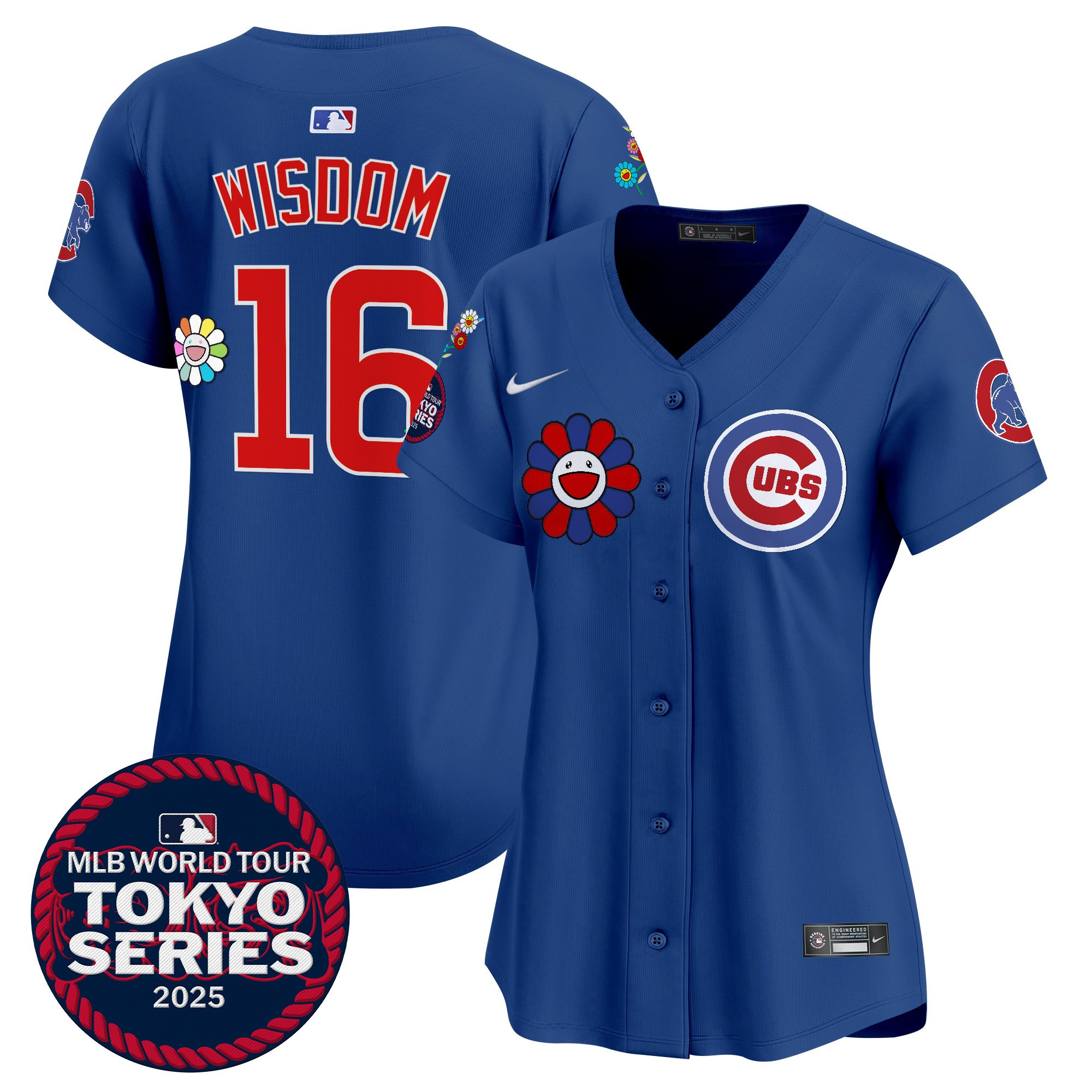 Patrick Wisdom Women's Chicago Cubs Tokyo Series 2025 Vapor Premier Limited Royal Jersey - Stitched