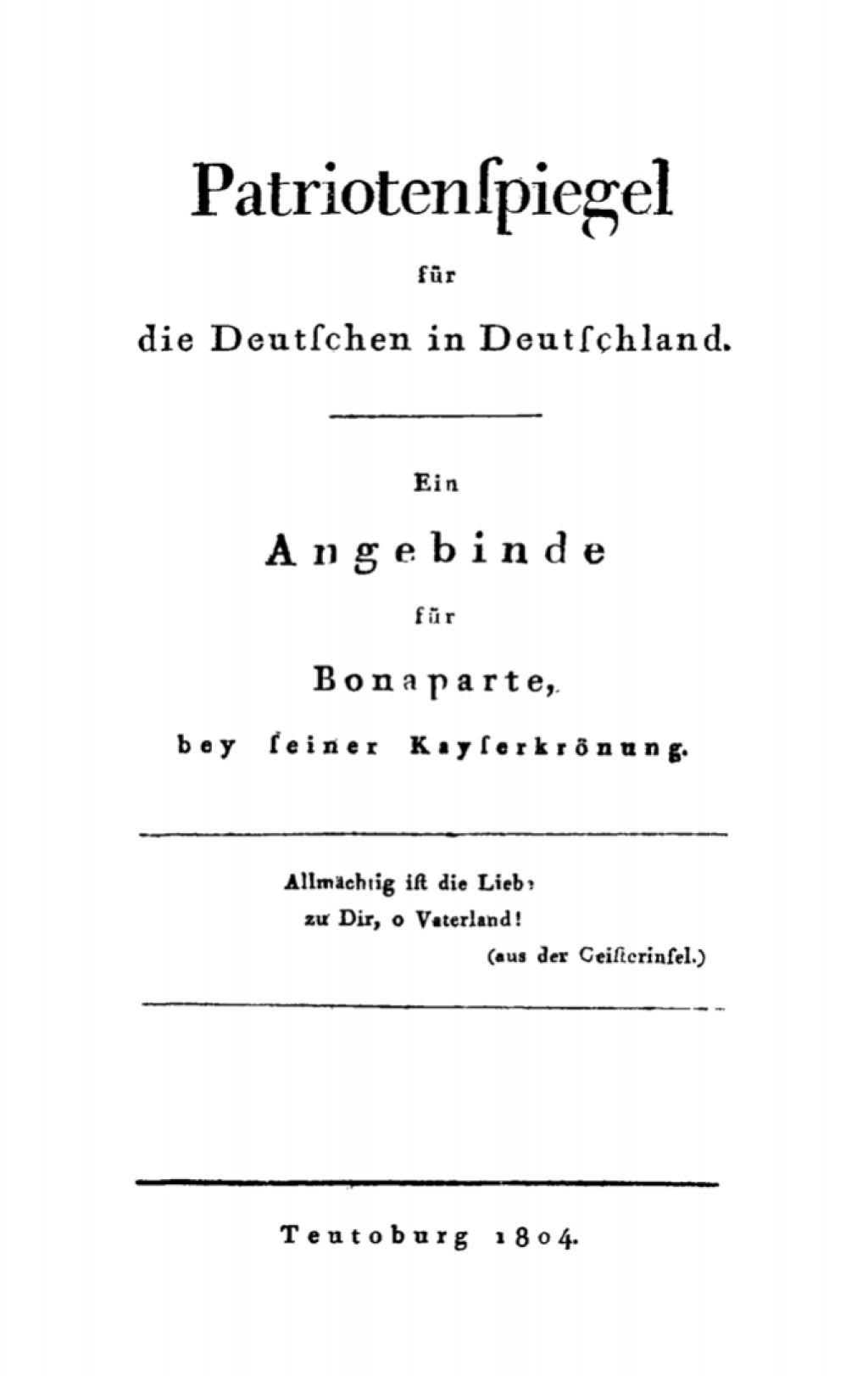 Patriotenspiegel fÃ¼r die Deutschen in Deutschland Ein Angebinde fÃ¼r Bonaparte, bey seiner KayserkrÃ¶nung 1st Edition â€“ PDF/EPUB Version Downloadable