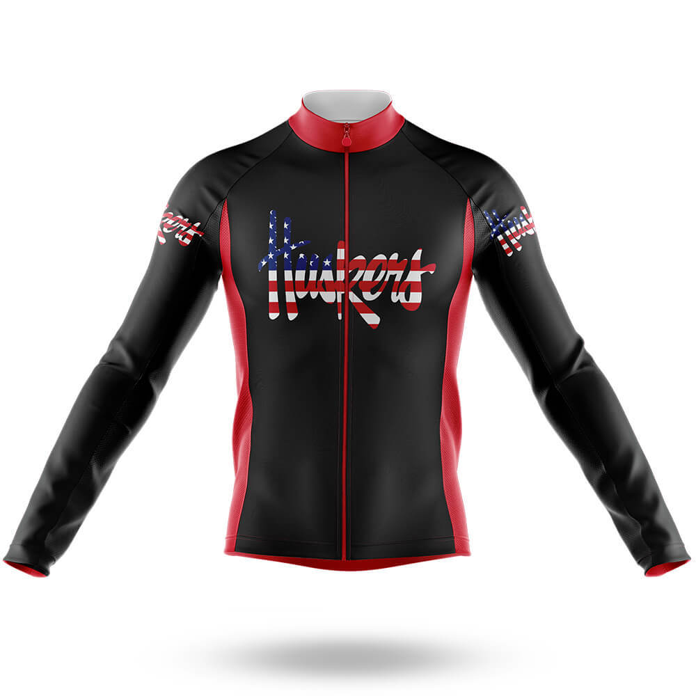 Patriotic Cornhuskers - Men's Cycling Long Sleeve Jersey